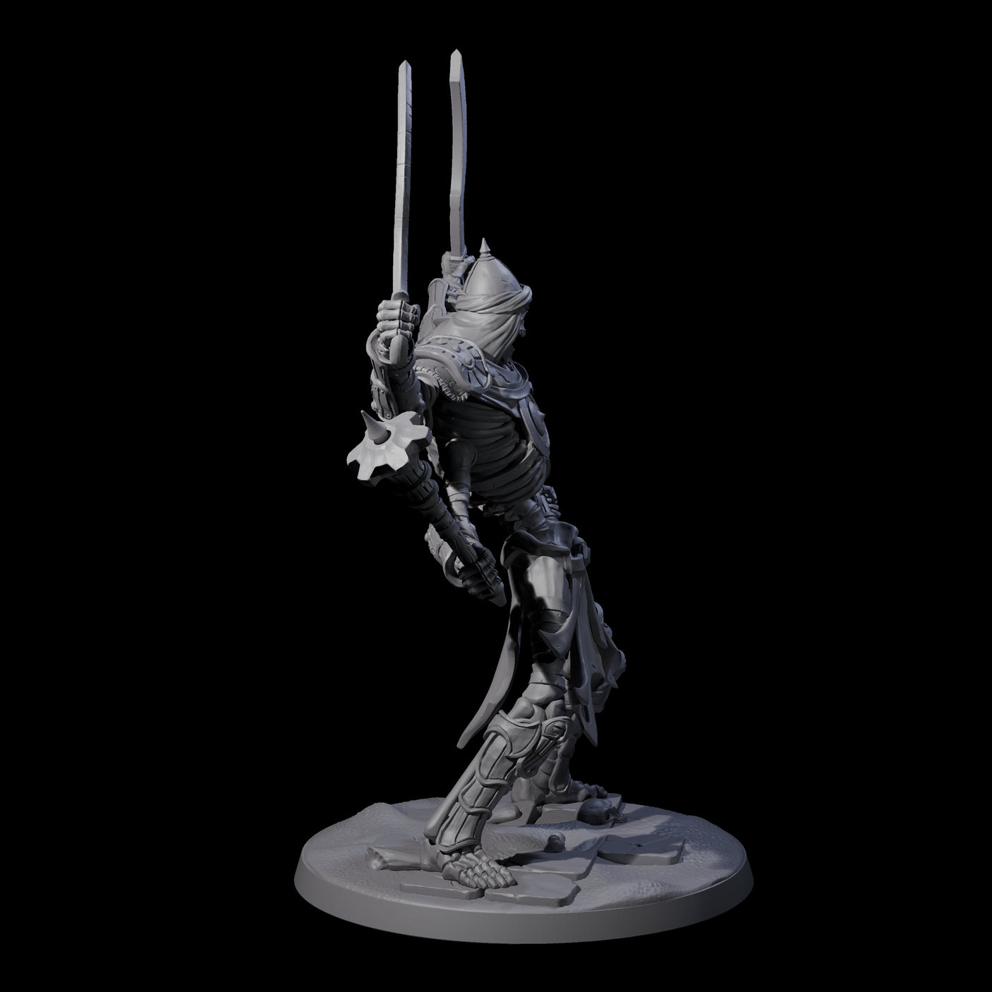Four Roaming Skeletal Hulks Miniature for Dungeons and Dragons, Pathfinder or other TTRPGs