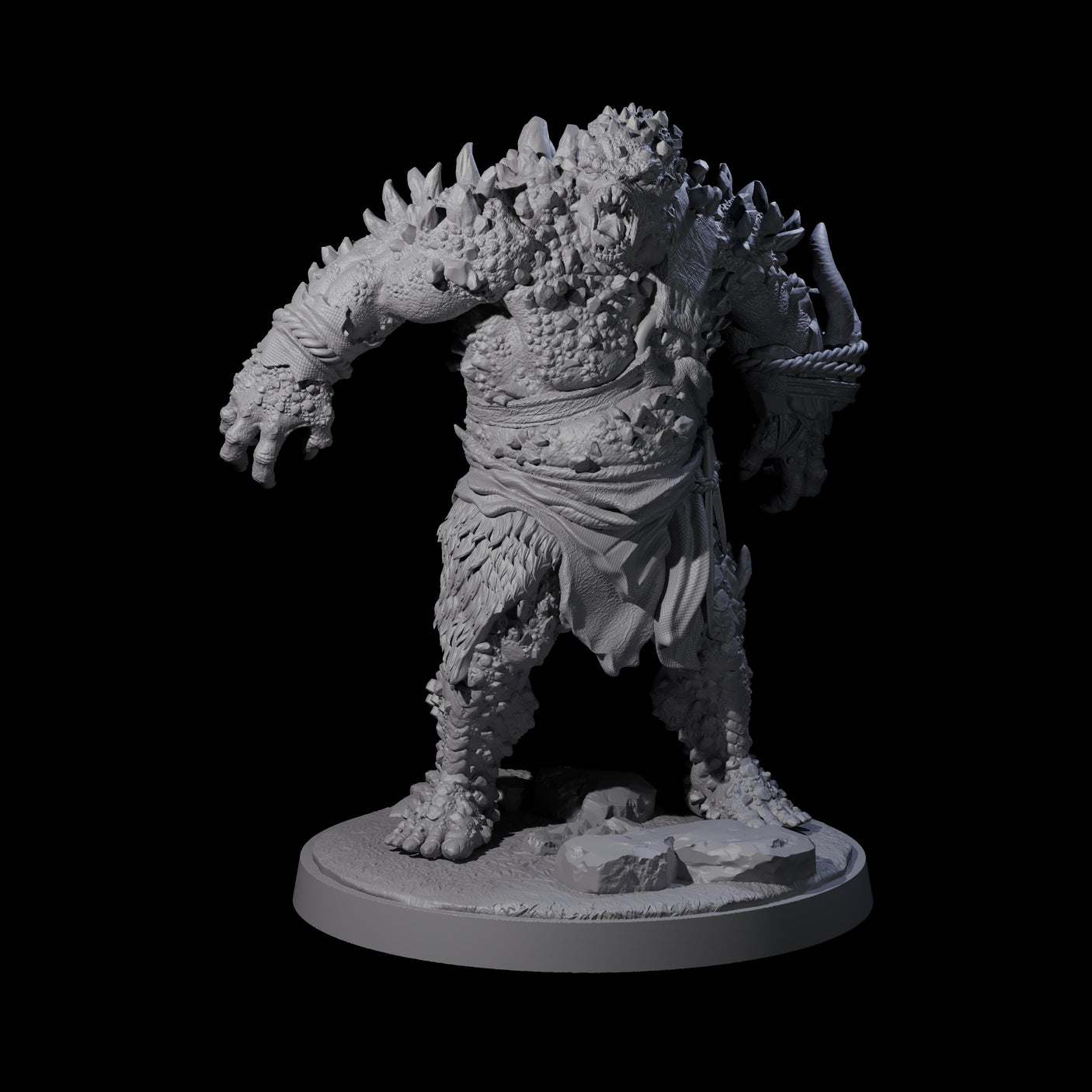 Four Rocky Ogres Miniature for Dungeons and Dragons, Pathfinder or other TTRPGs