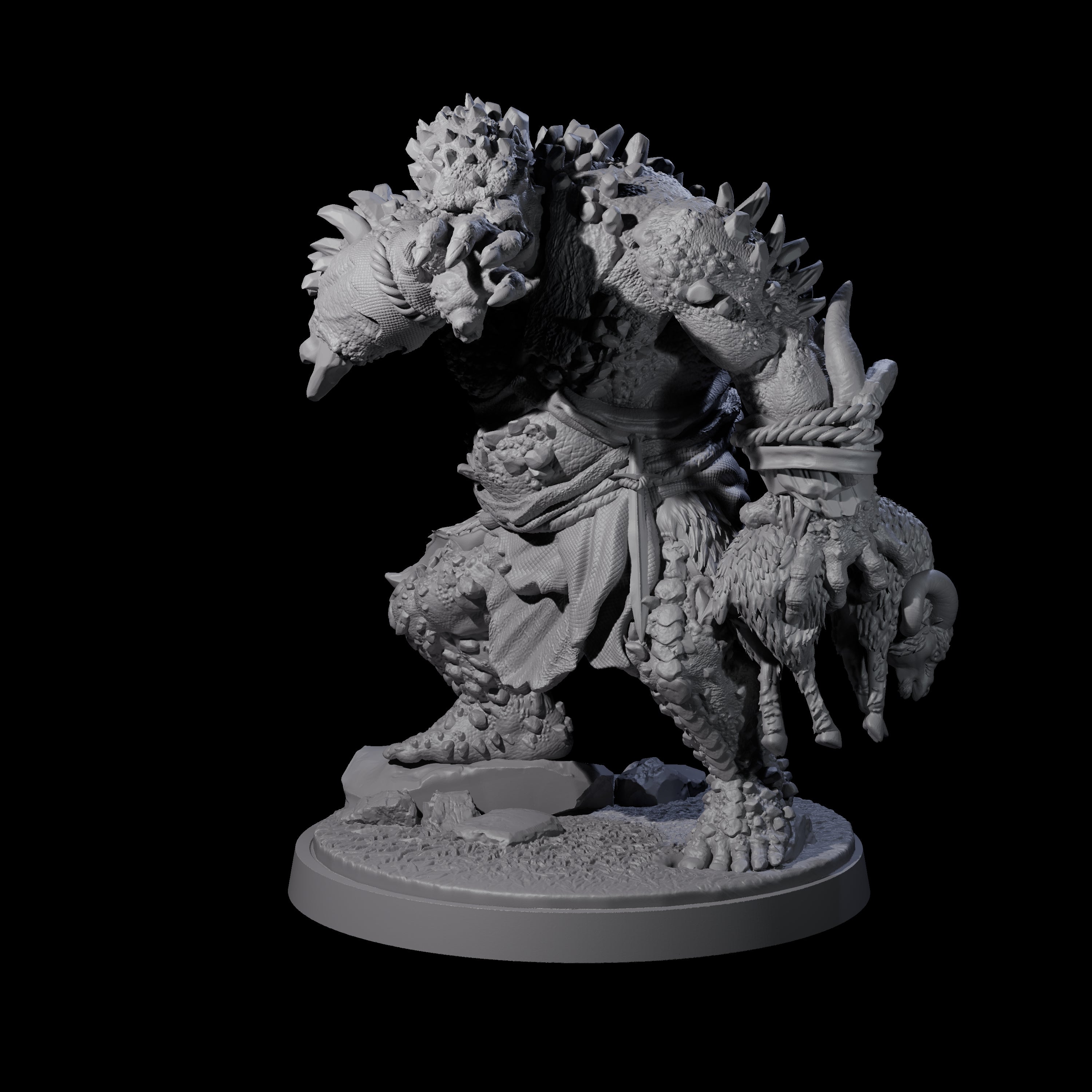 Four Rocky Ogres Miniature for Dungeons and Dragons, Pathfinder or other TTRPGs