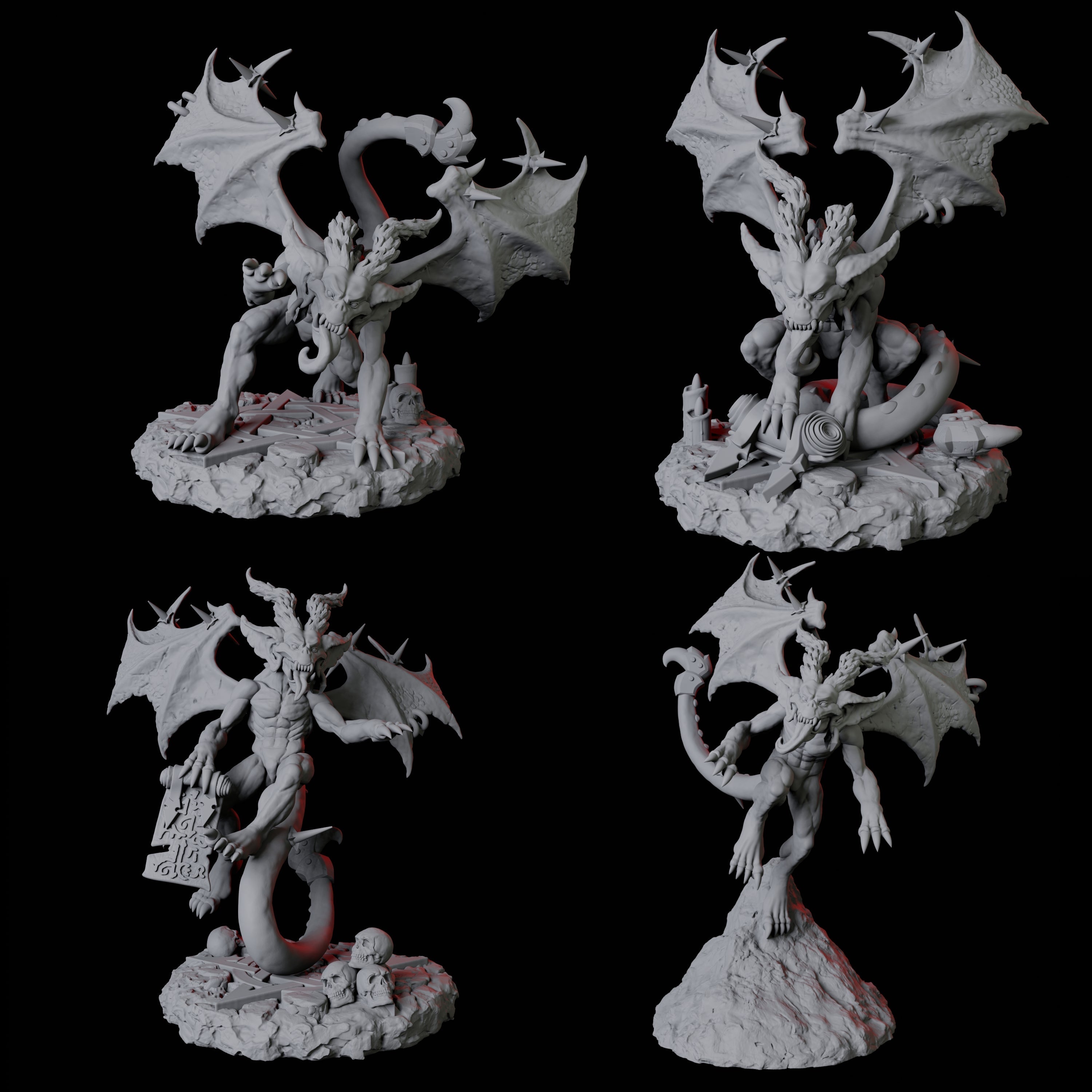 Four Sassy Imps Miniature for Dungeons and Dragons, Pathfinder or other TTRPGs