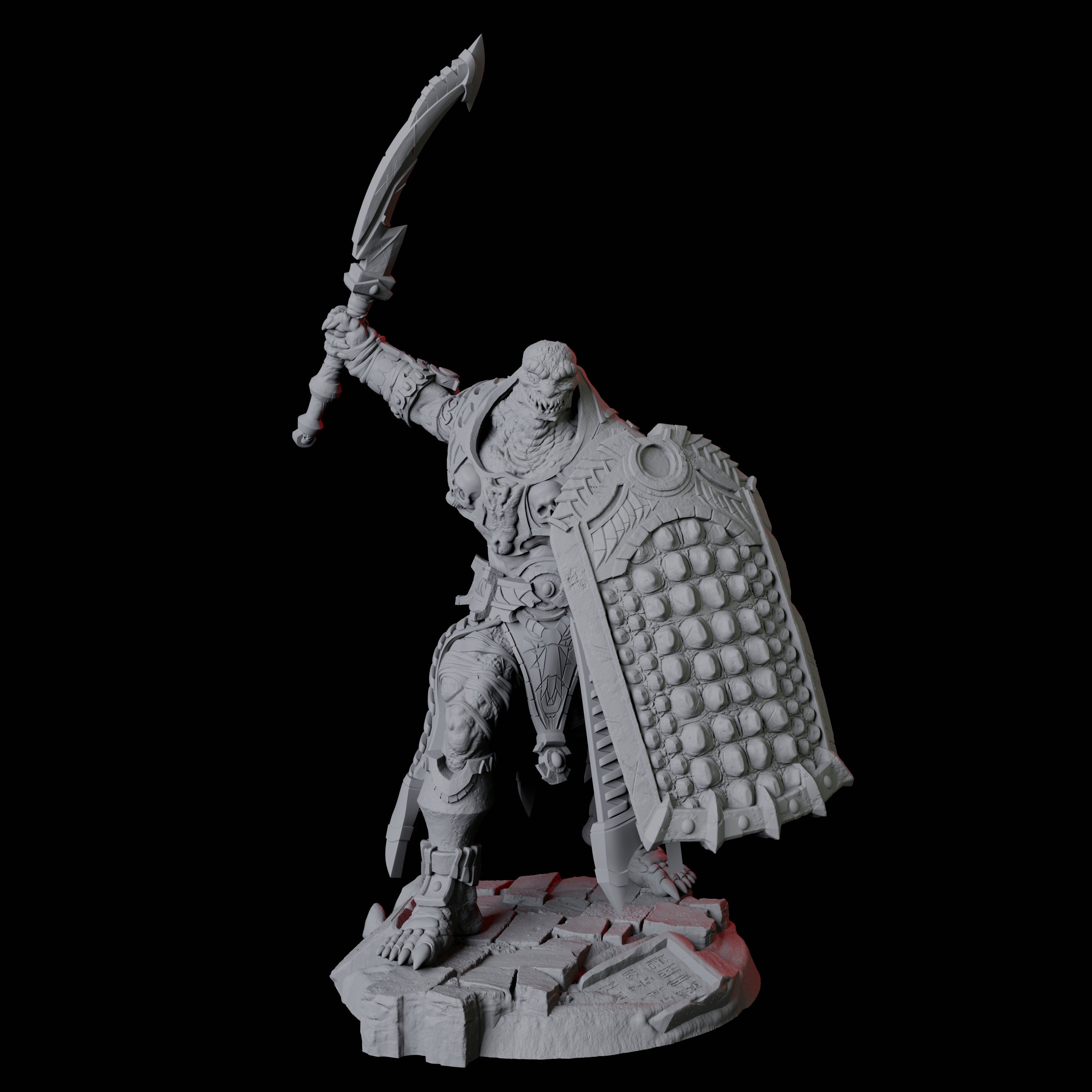 Four Saurian War Priests Miniature for Dungeons and Dragons, Pathfinder or other TTRPGs
