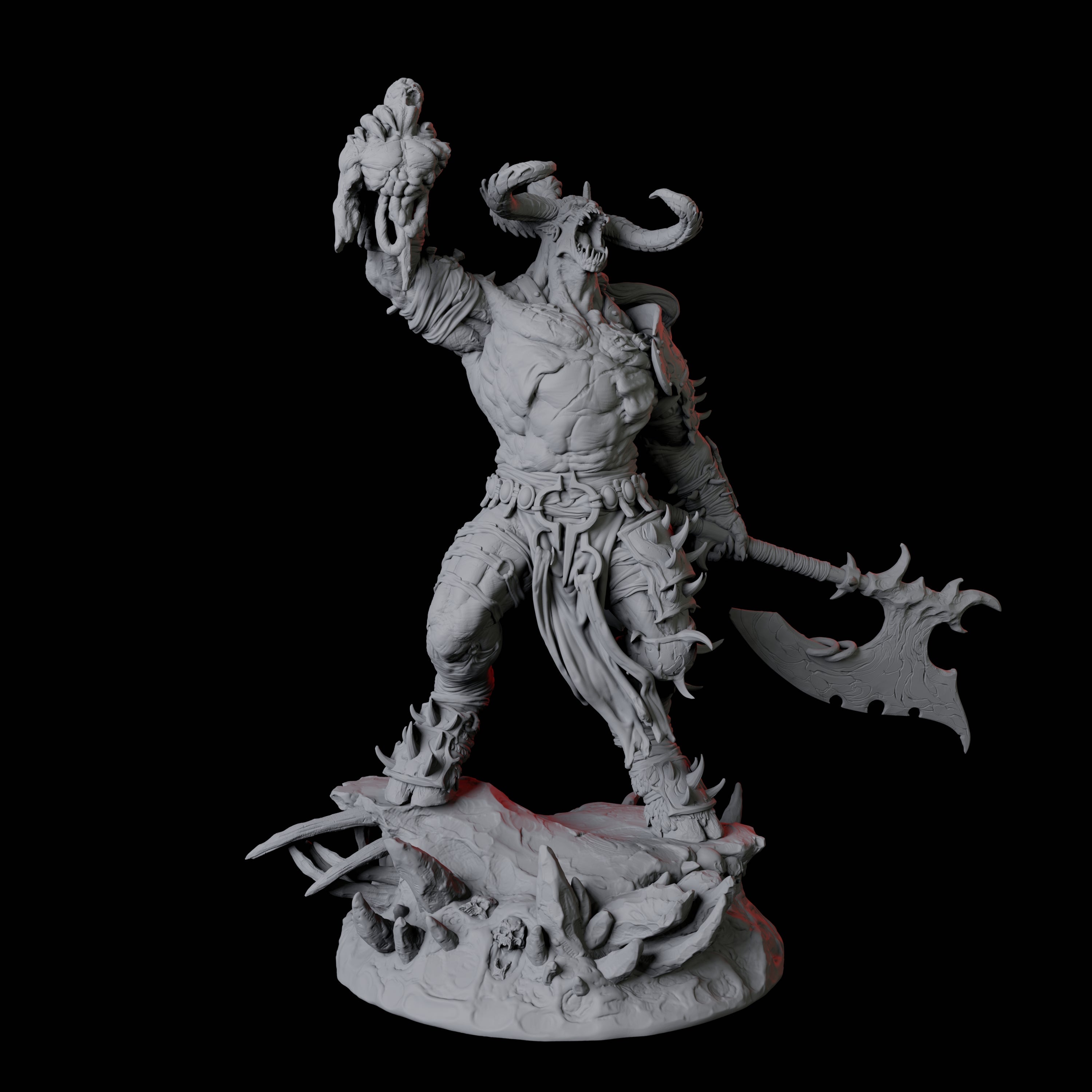 Four Savage Roru Demons Miniature for Dungeons and Dragons, Pathfinder or other TTRPGs
