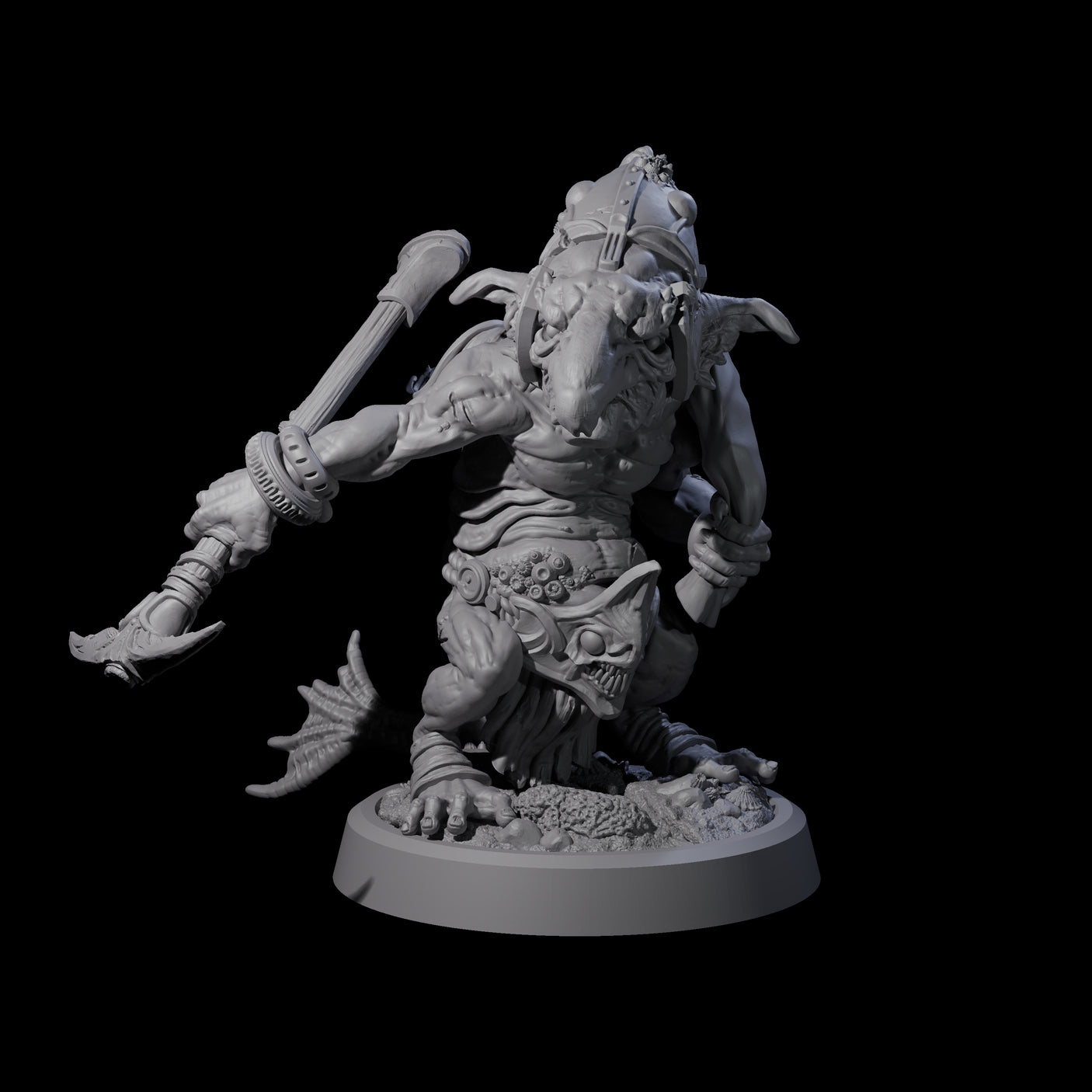 Four Scabby Brine Goblins Miniature for Dungeons and Dragons, Pathfinder or other TTRPGs