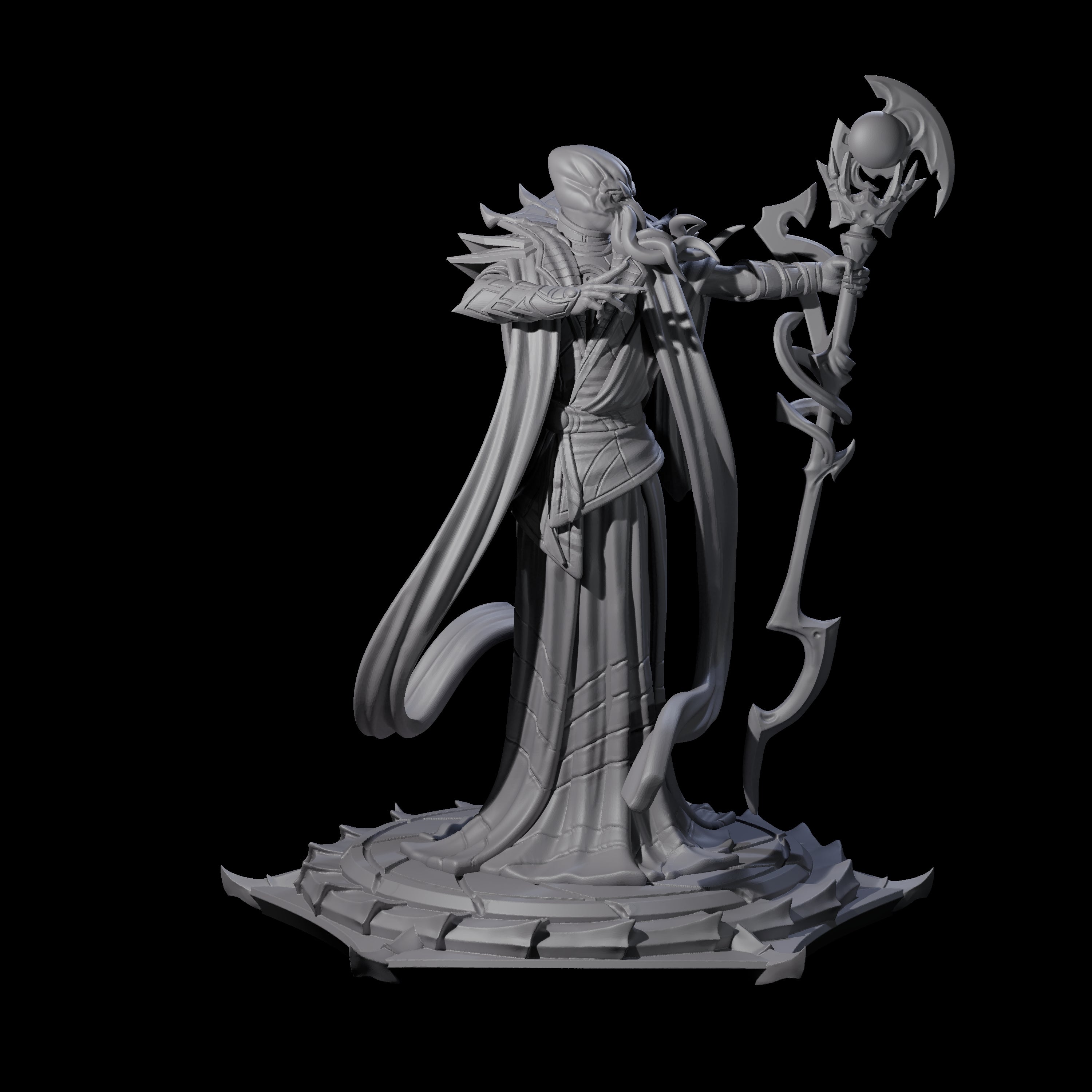 Four Scheming Mind Flayer Sorcerers Miniature for Dungeons and Dragons, Pathfinder or other TTRPGs