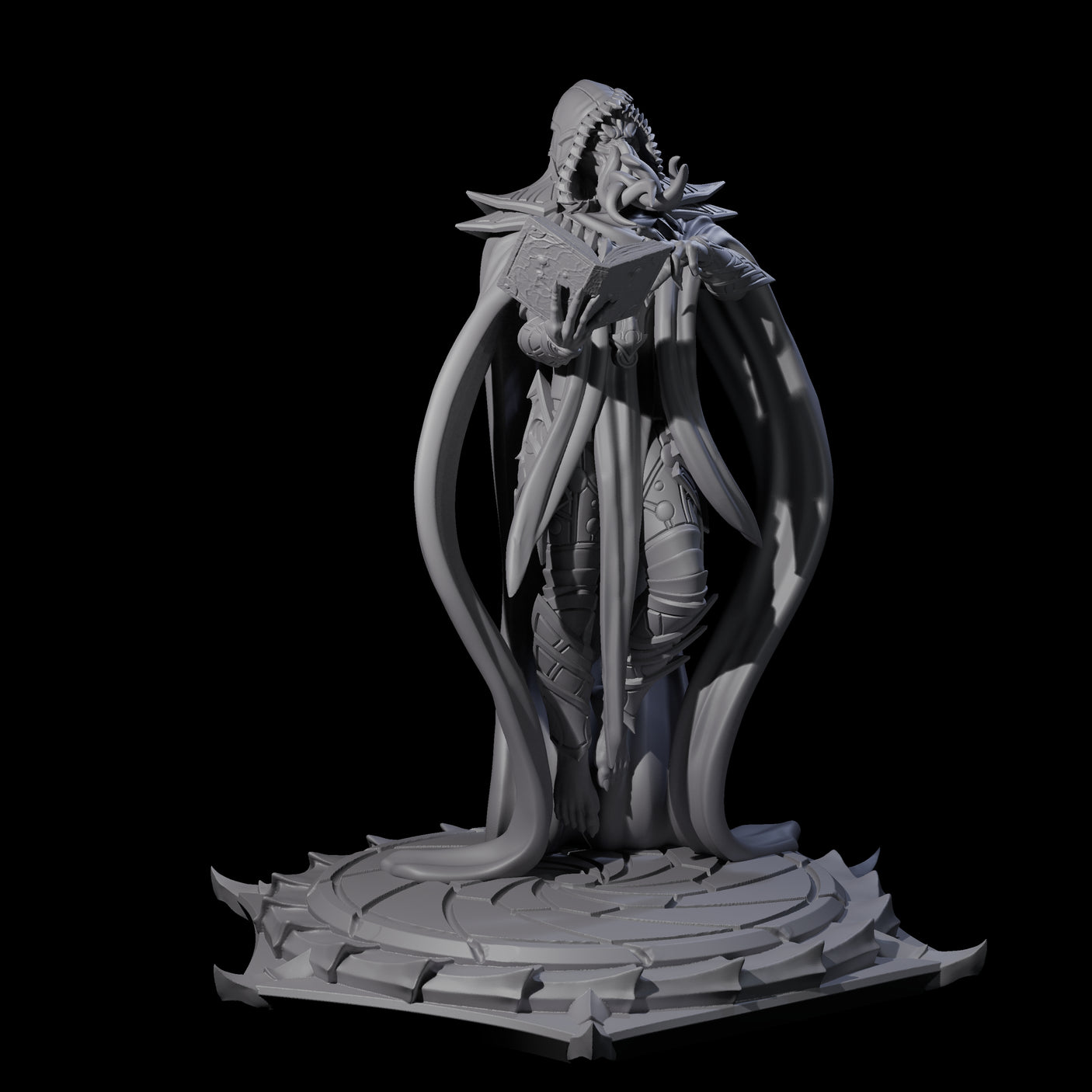 Four Scheming Mind Flayer Sorcerers Miniature for Dungeons and Dragons, Pathfinder or other TTRPGs