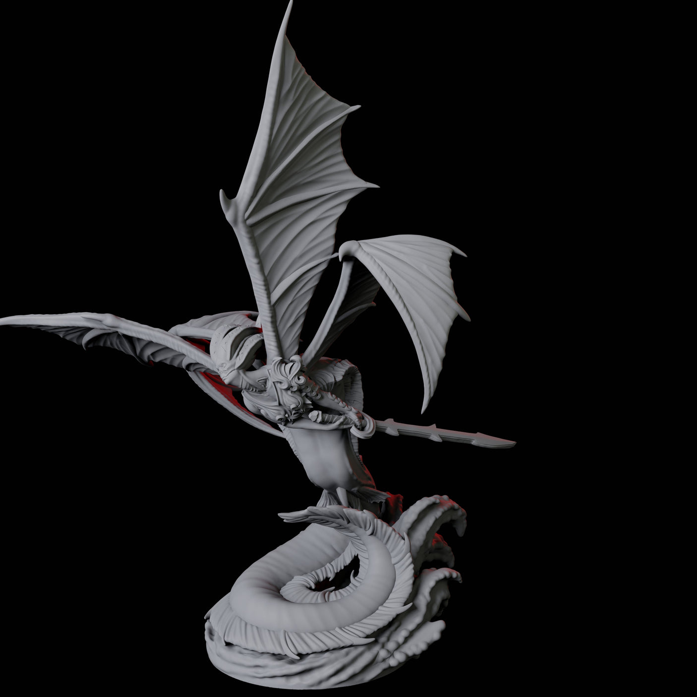 Four Screeching Harpies Miniature for Dungeons and Dragons, Pathfinder or other TTRPGs