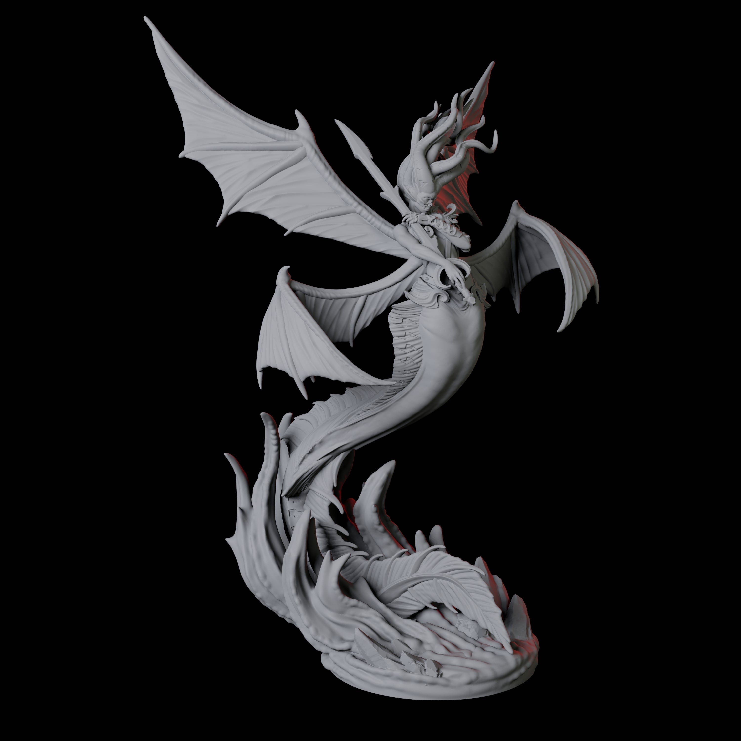 Four Screeching Harpies Miniature for Dungeons and Dragons, Pathfinder or other TTRPGs