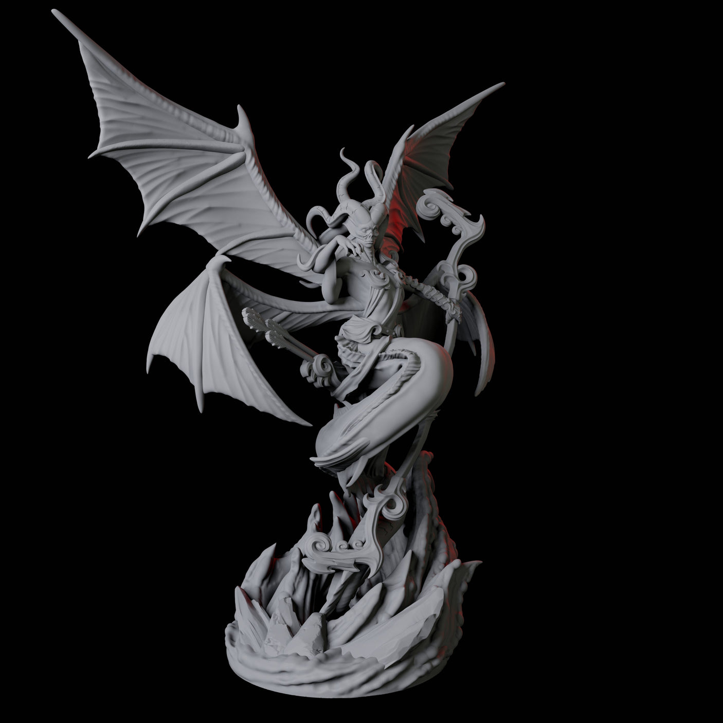 Four Screeching Harpies Miniature for Dungeons and Dragons, Pathfinder or other TTRPGs