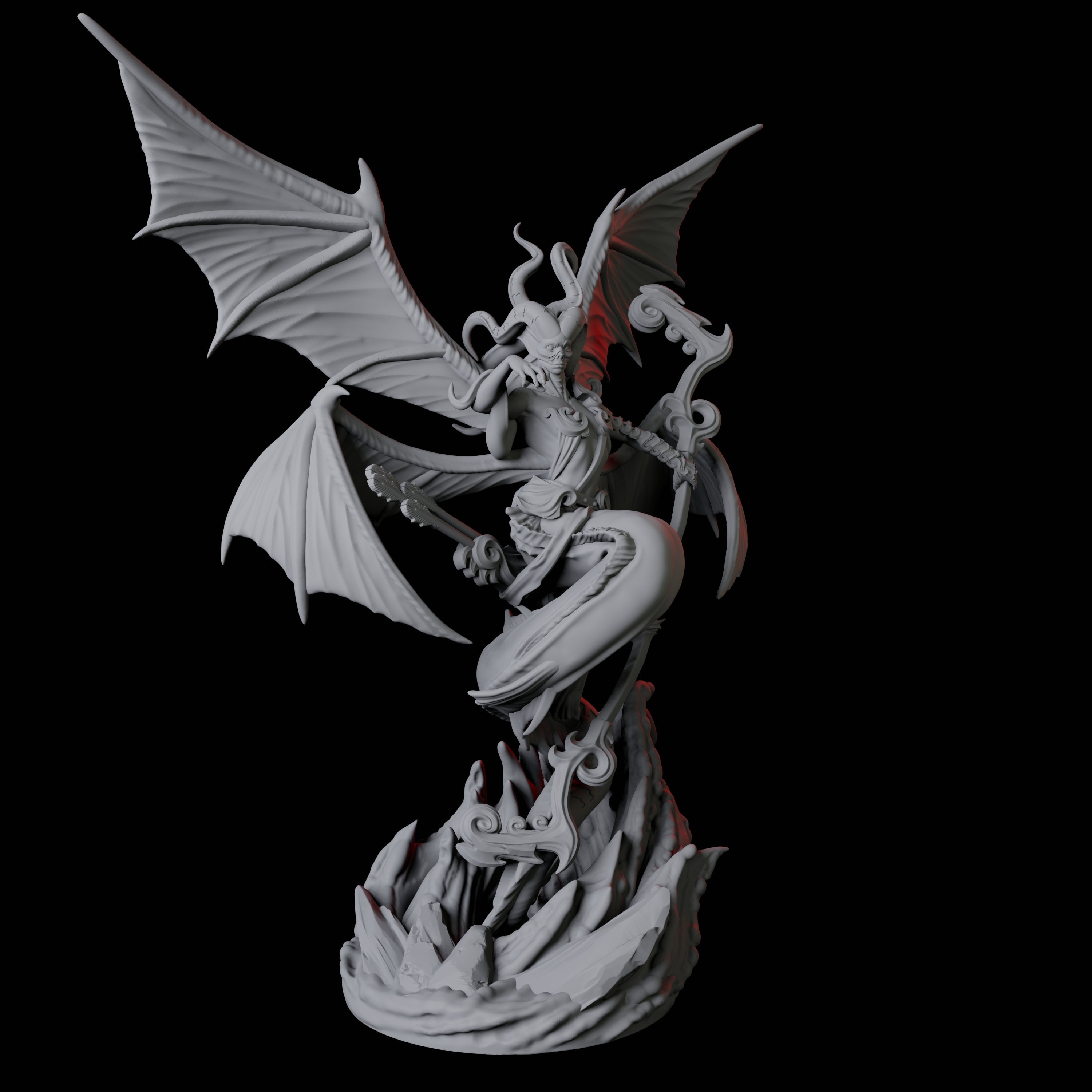 Four Screeching Harpies Miniature for Dungeons and Dragons, Pathfinder or other TTRPGs