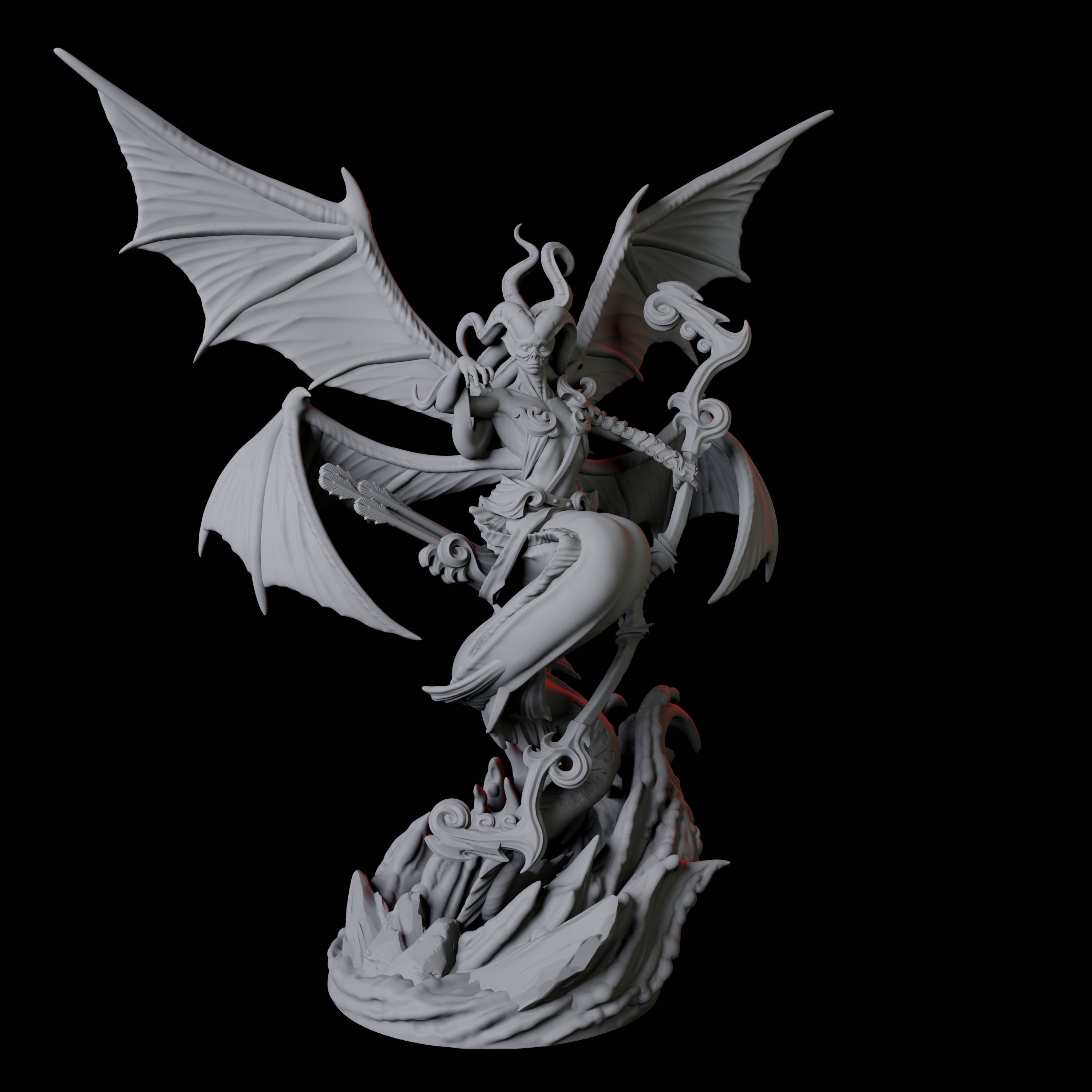 Four Screeching Harpies Miniature for Dungeons and Dragons, Pathfinder or other TTRPGs