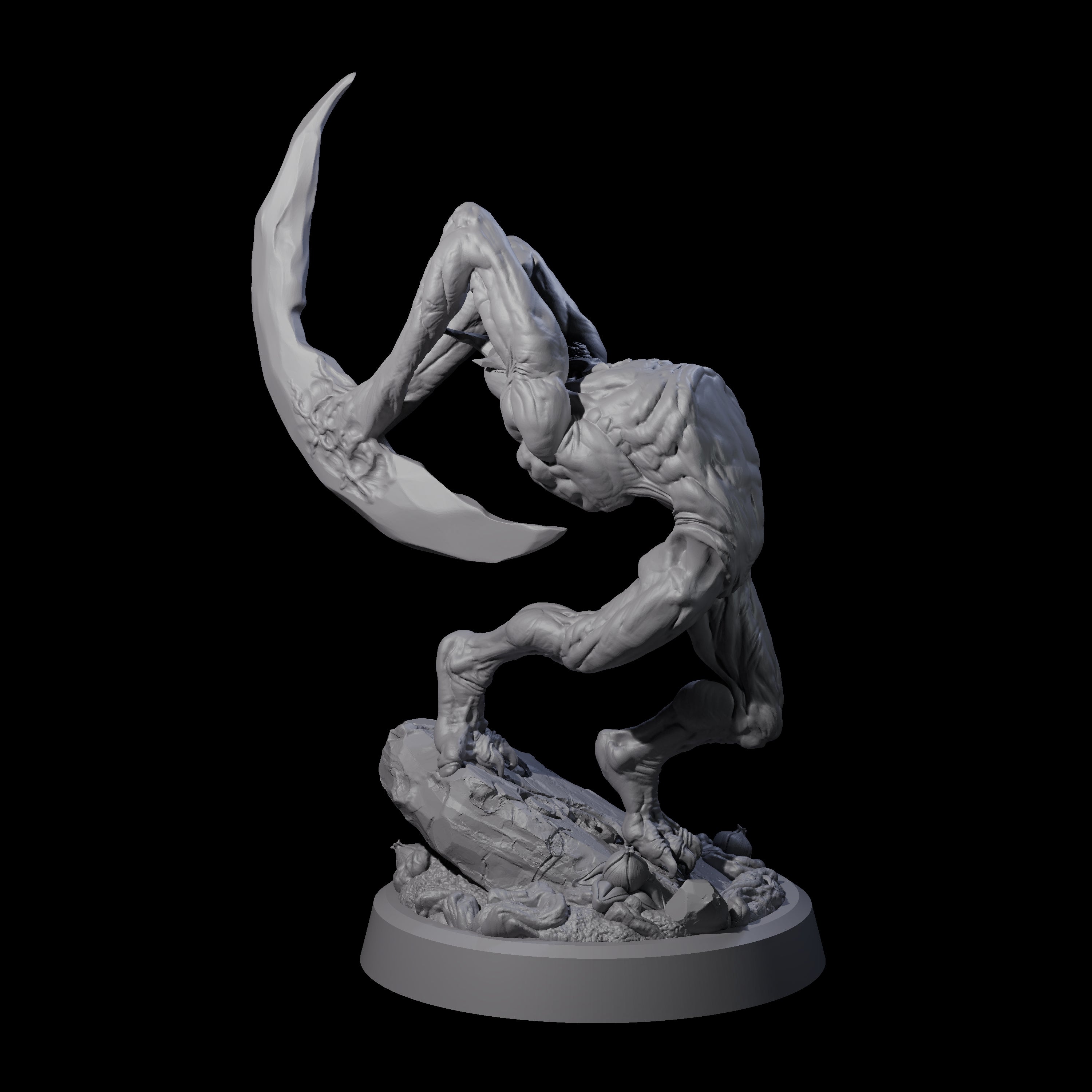 Four Scythe Wielding Velstracs Miniature for Dungeons and Dragons, Pathfinder or other TTRPGs