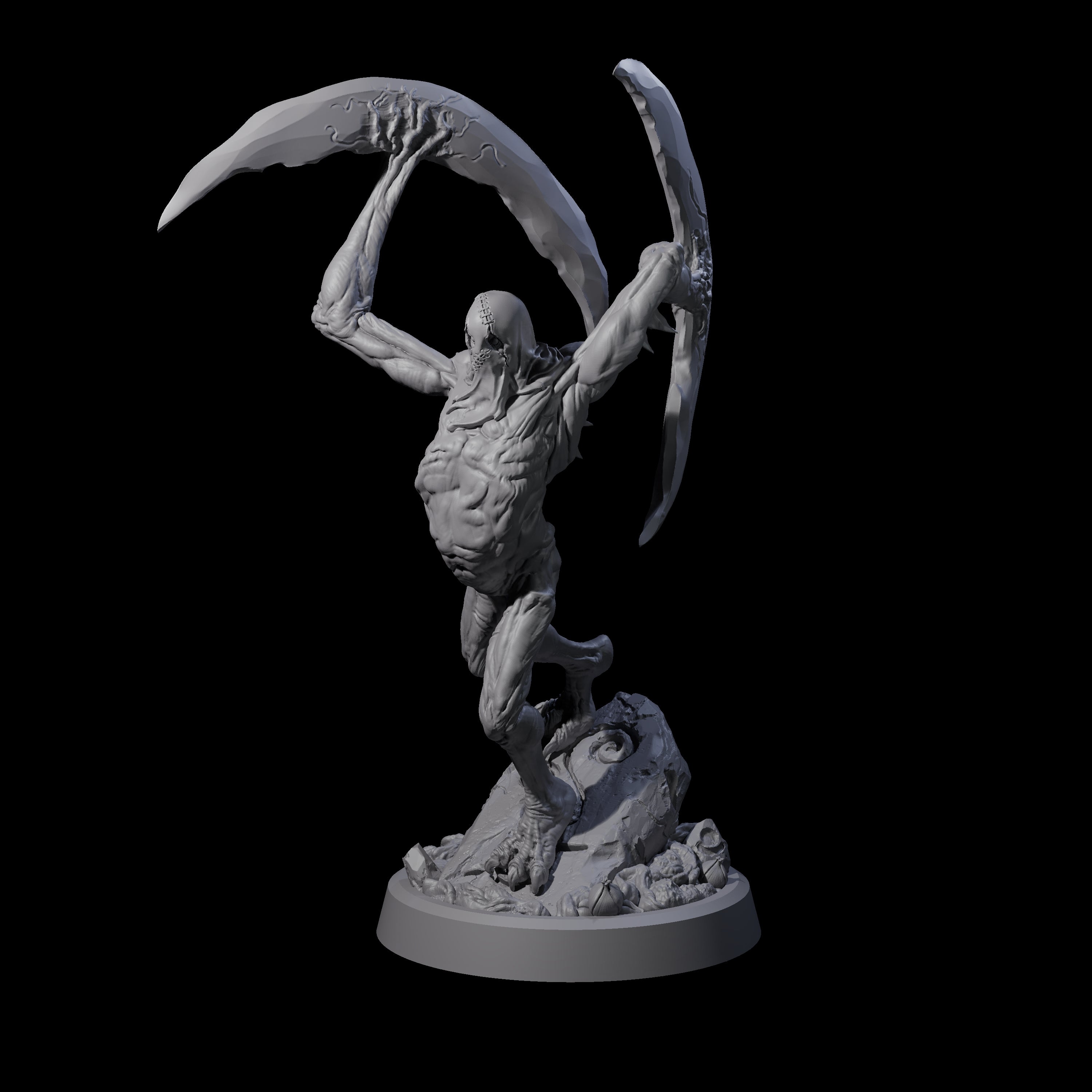 Four Scythe Wielding Velstracs Miniature for Dungeons and Dragons, Pathfinder or other TTRPGs