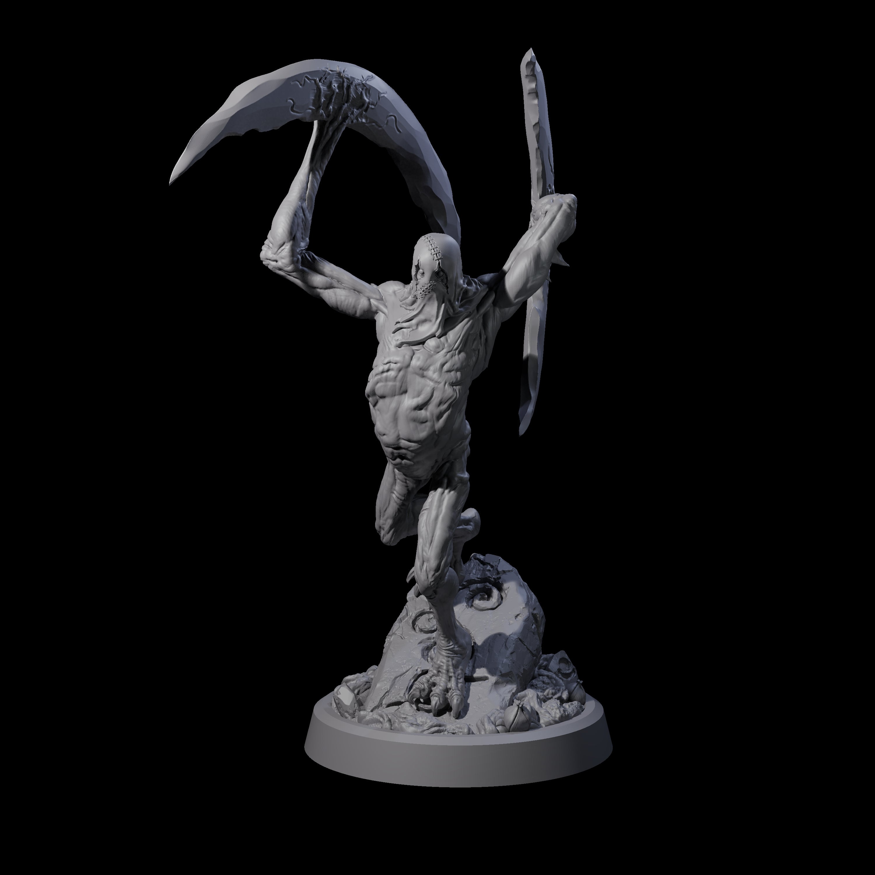 Four Scythe Wielding Velstracs Miniature for Dungeons and Dragons, Pathfinder or other TTRPGs