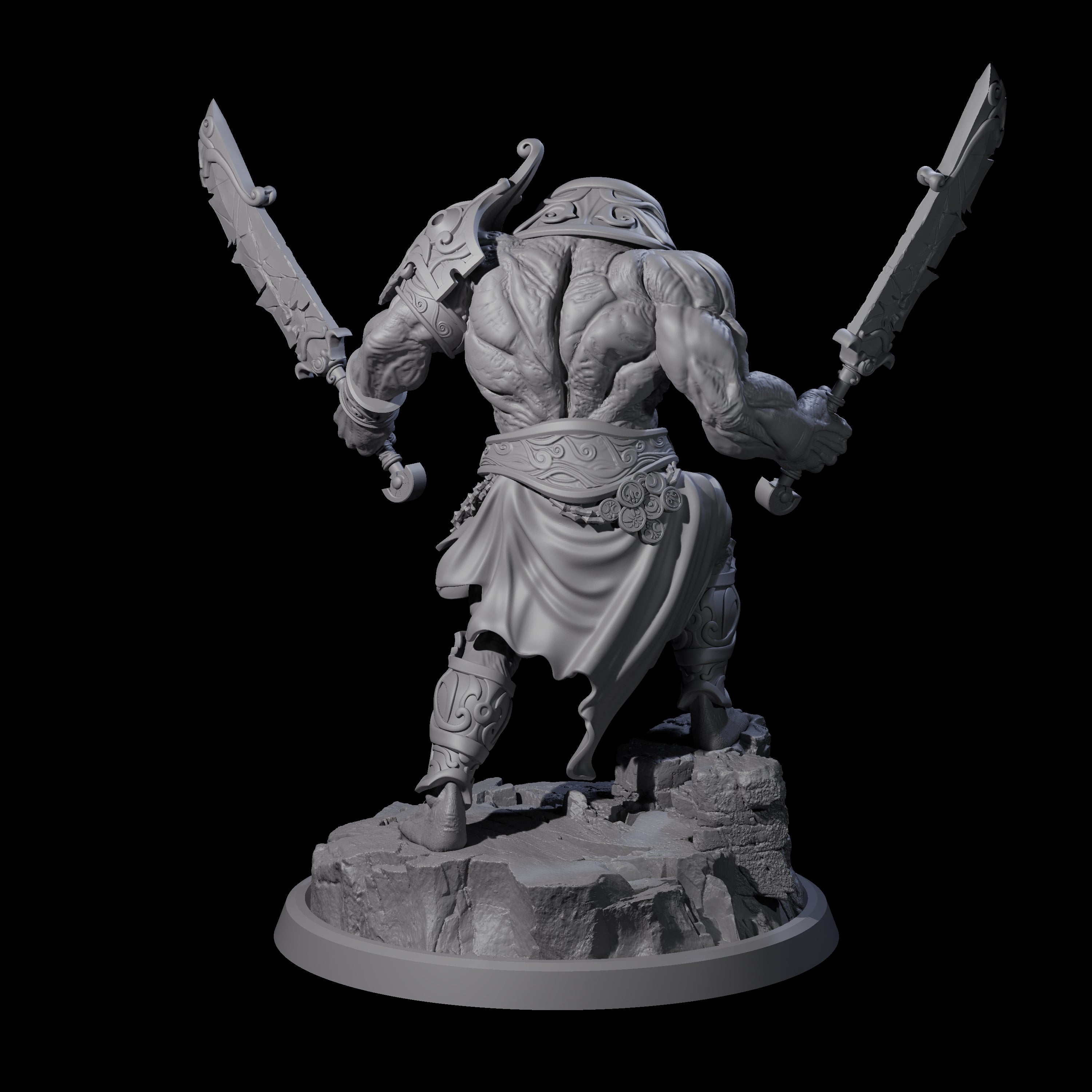 Four Sea Giant Sentinals Miniature for Dungeons and Dragons, Pathfinder or other TTRPGs