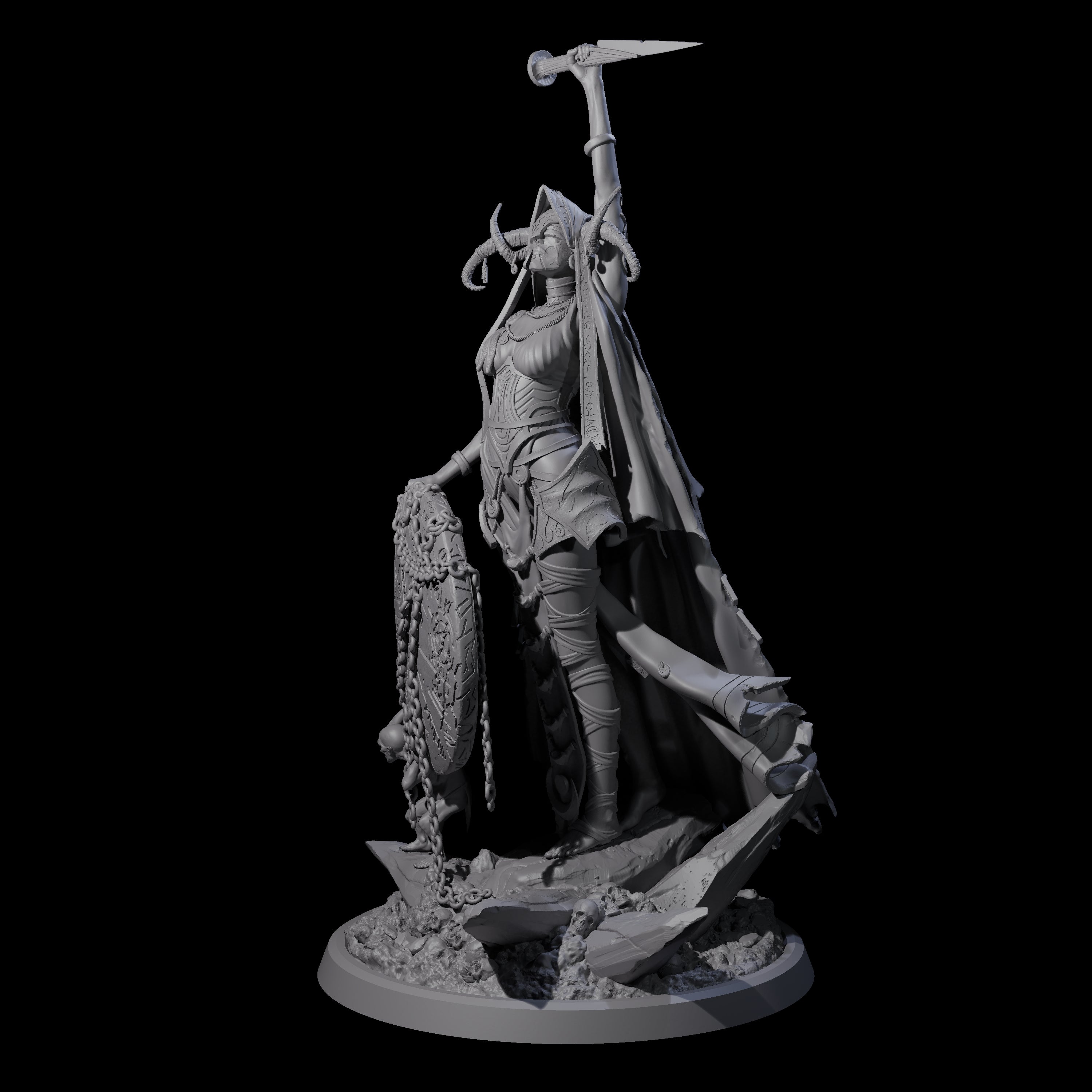 Four Serene Priestesses Of Death Miniature for Dungeons and Dragons, Pathfinder or other TTRPGs