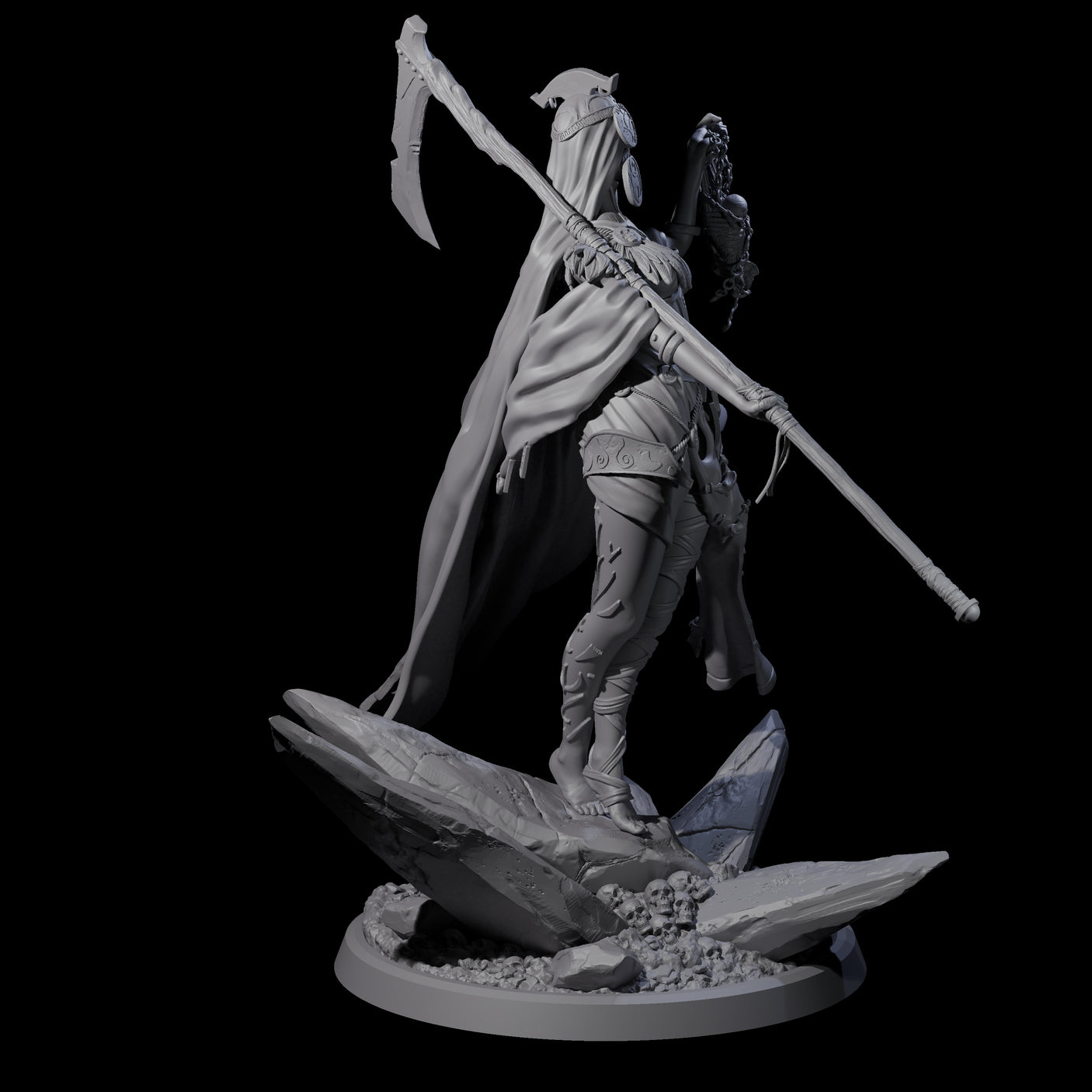 Four Serene Priestesses Of Death Miniature for Dungeons and Dragons, Pathfinder or other TTRPGs