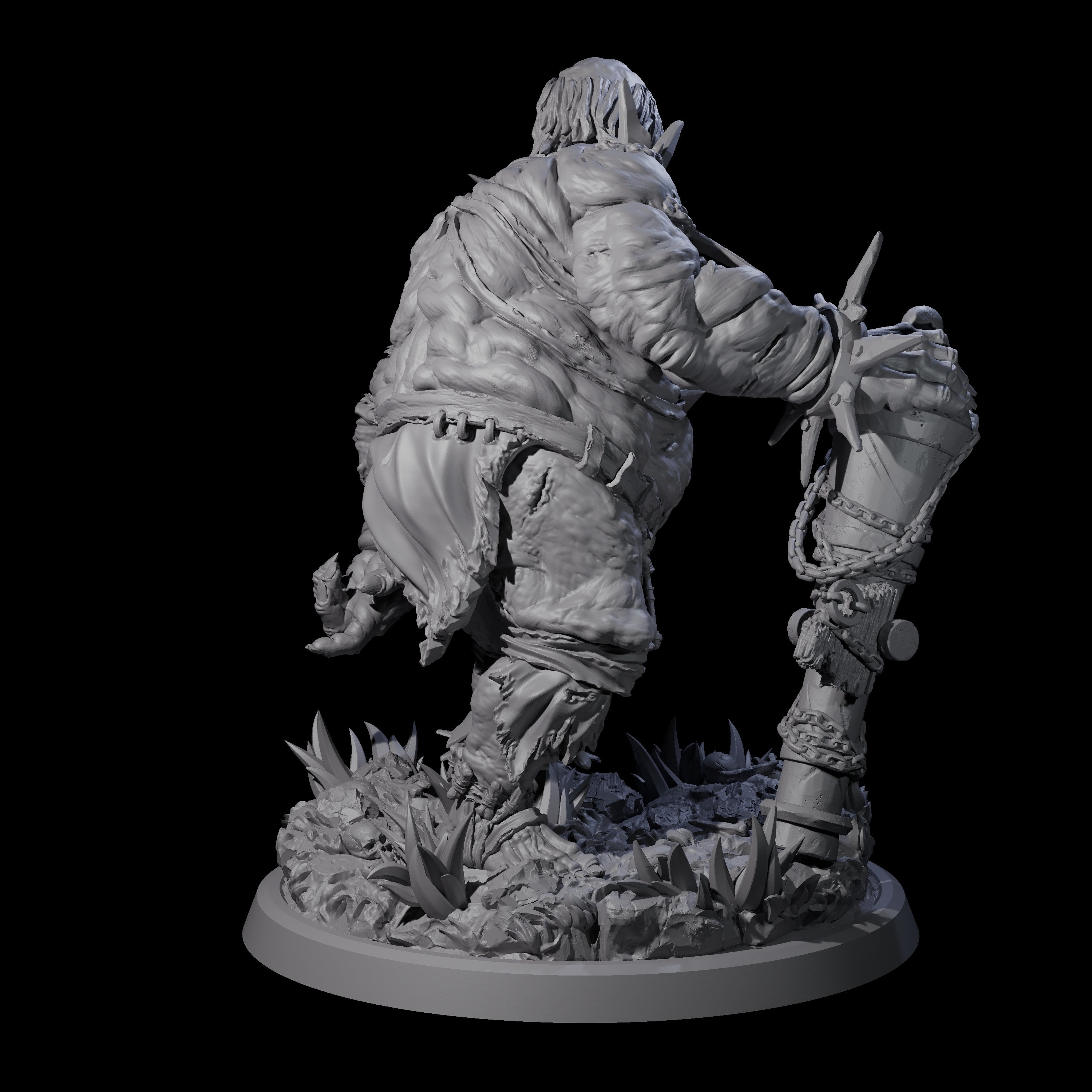 Four Sewn Together Ogre Bashers Miniature for Dungeons and Dragons, Pathfinder or other TTRPGs