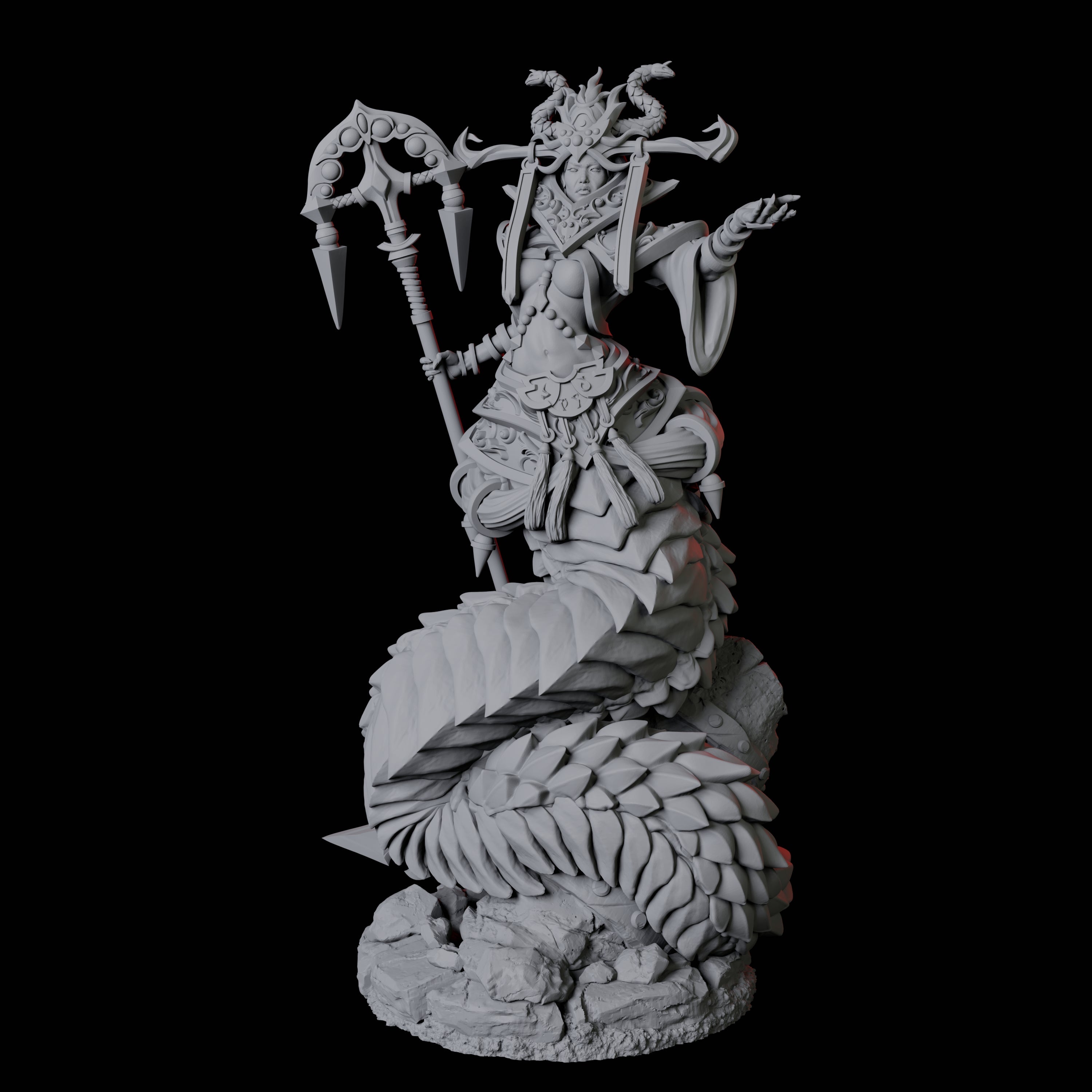 Four Shape-Shifting Yuan-Ti Abominations Miniature for Dungeons and Dragons, Pathfinder or other TTRPGs