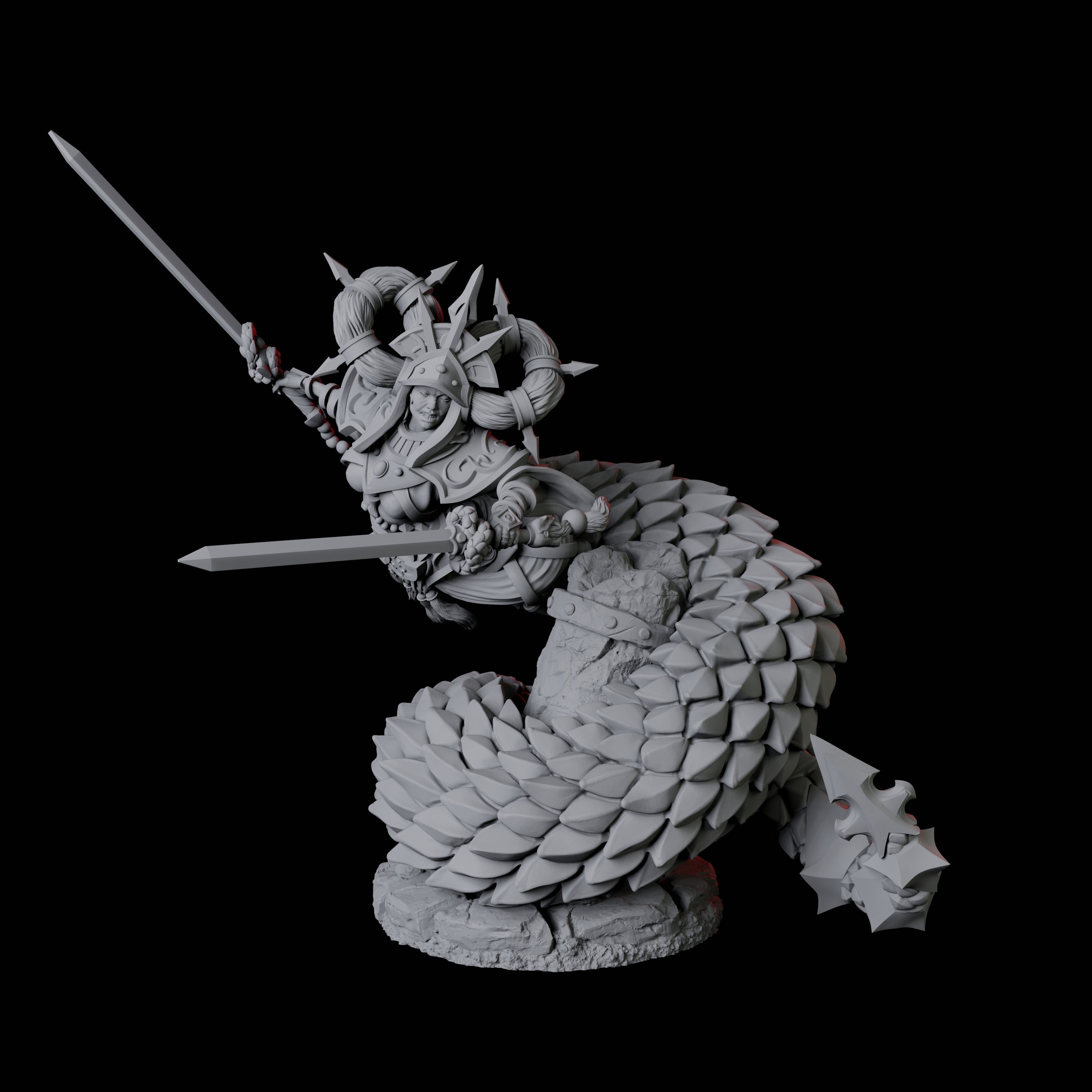 Four Shape-Shifting Yuan-Ti Abominations Miniature for Dungeons and Dragons, Pathfinder or other TTRPGs