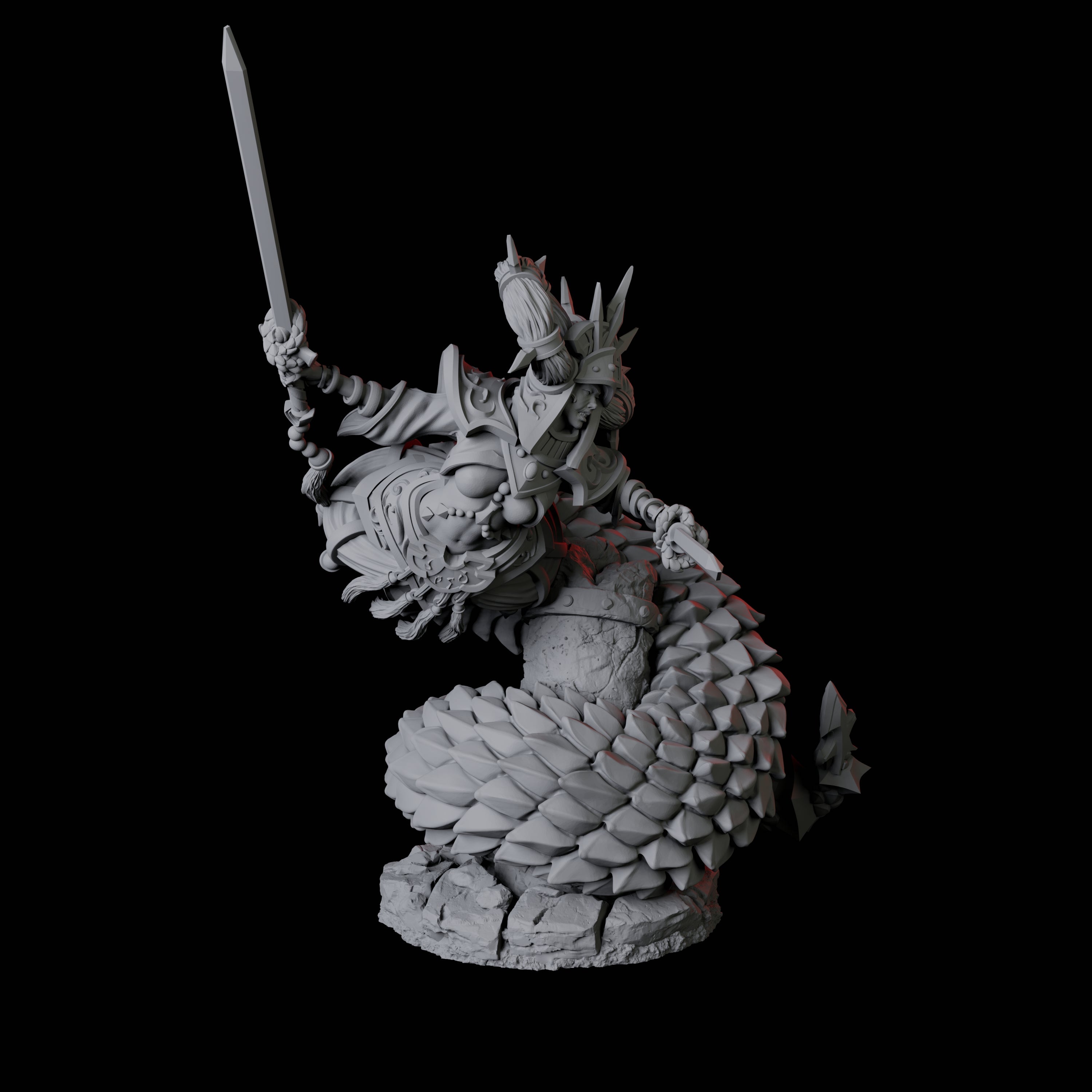 Four Shape-Shifting Yuan-Ti Abominations Miniature for Dungeons and Dragons, Pathfinder or other TTRPGs