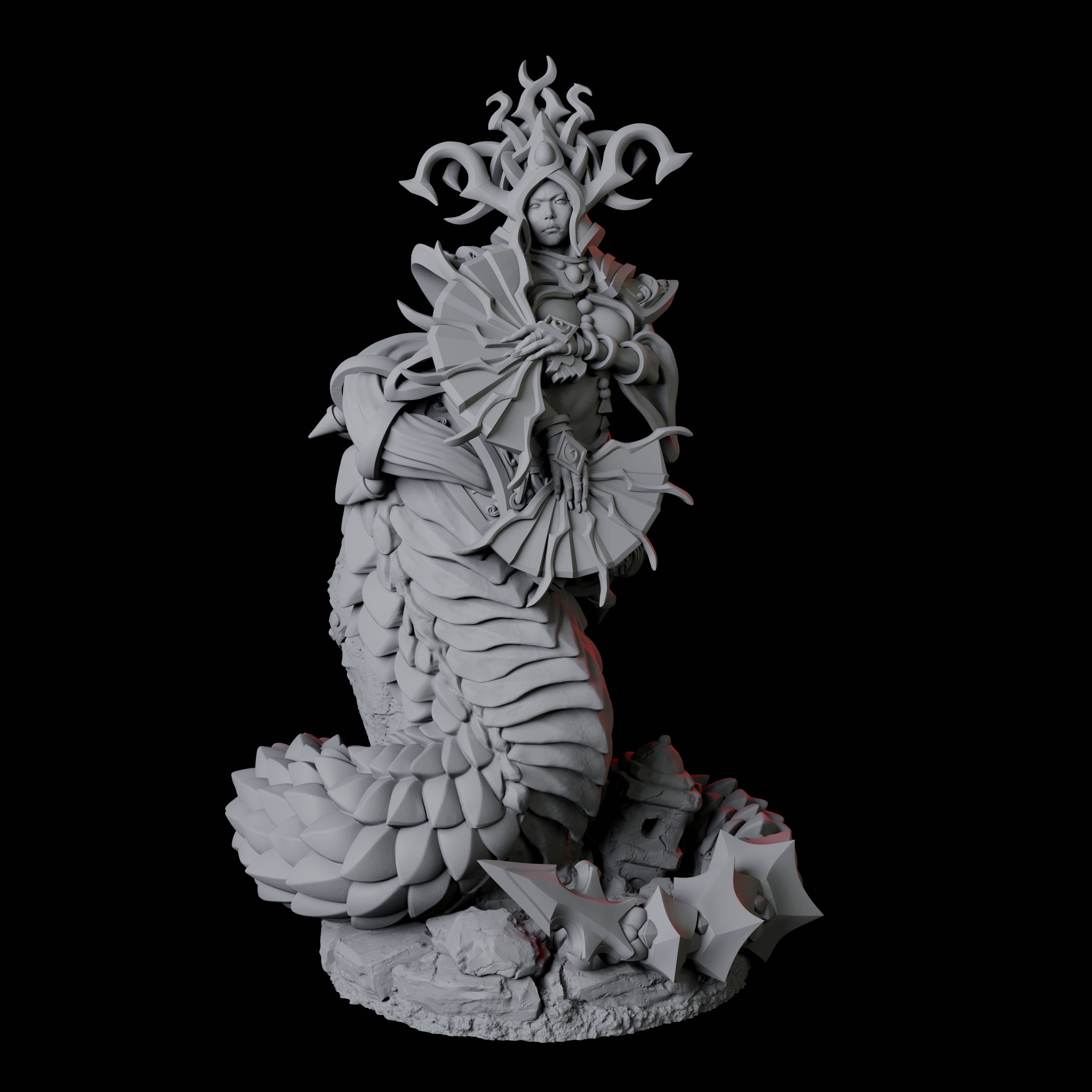 Four Shape-Shifting Yuan-Ti Abominations Miniature for Dungeons and Dragons, Pathfinder or other TTRPGs