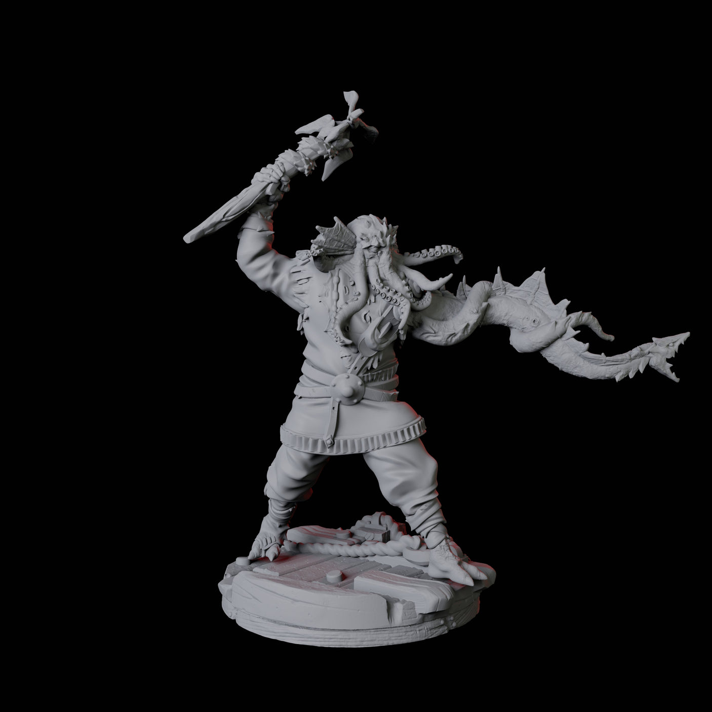 Four Sky Kraken Acolytes Miniature for Dungeons and Dragons, Pathfinder or other TTRPGs