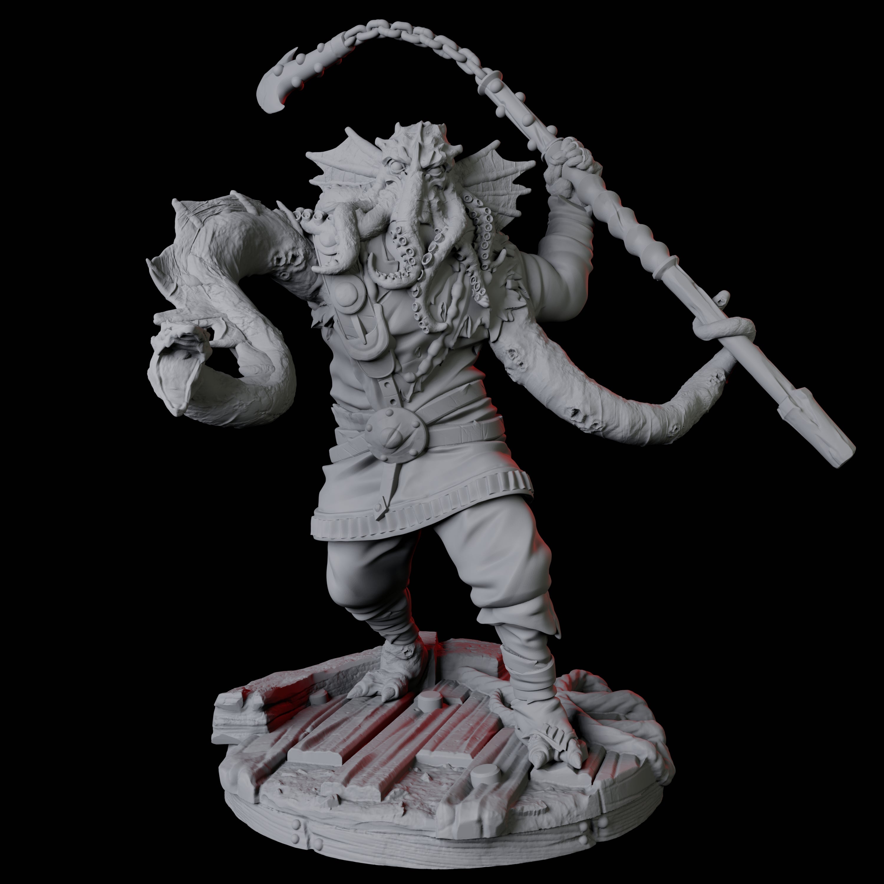 Four Sky Kraken Acolytes Miniature for Dungeons and Dragons, Pathfinder or other TTRPGs
