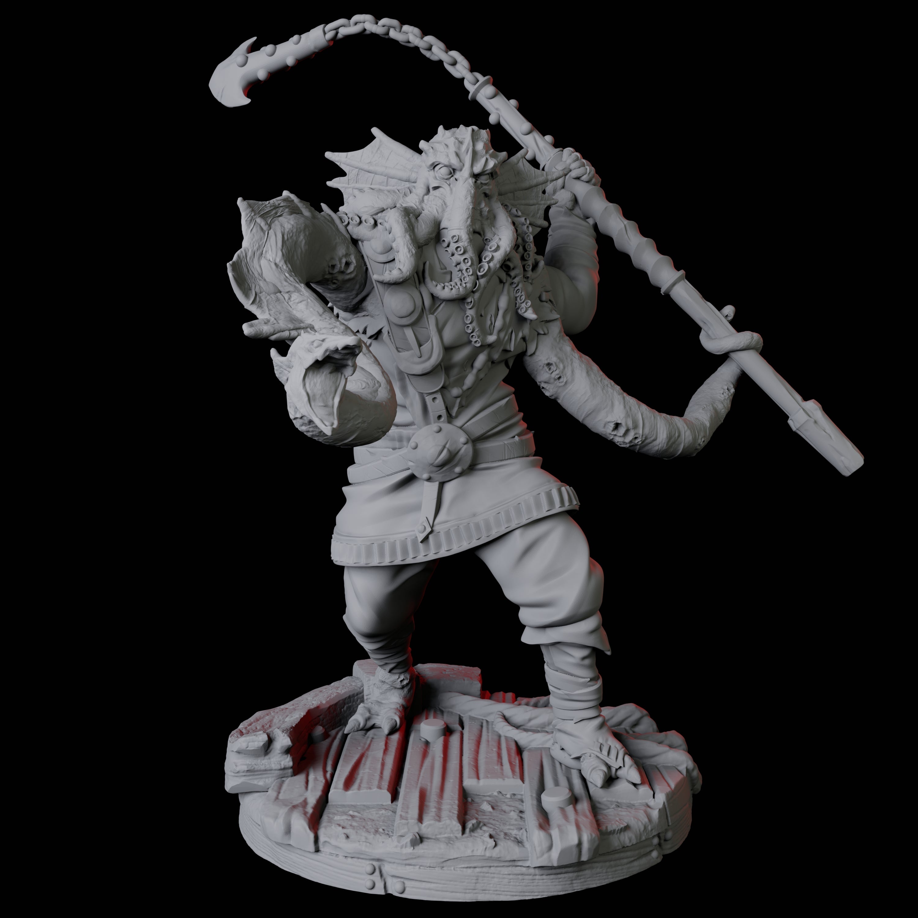 Four Sky Kraken Acolytes Miniature for Dungeons and Dragons, Pathfinder or other TTRPGs