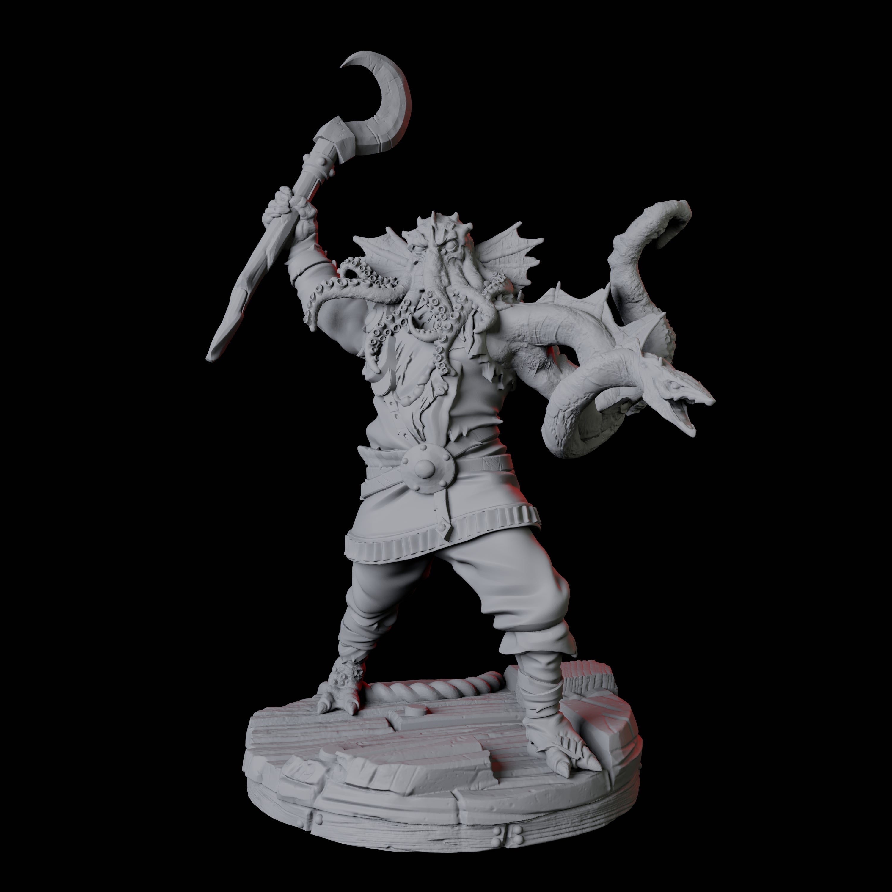 Four Sky Kraken Acolytes Miniature for Dungeons and Dragons, Pathfinder or other TTRPGs