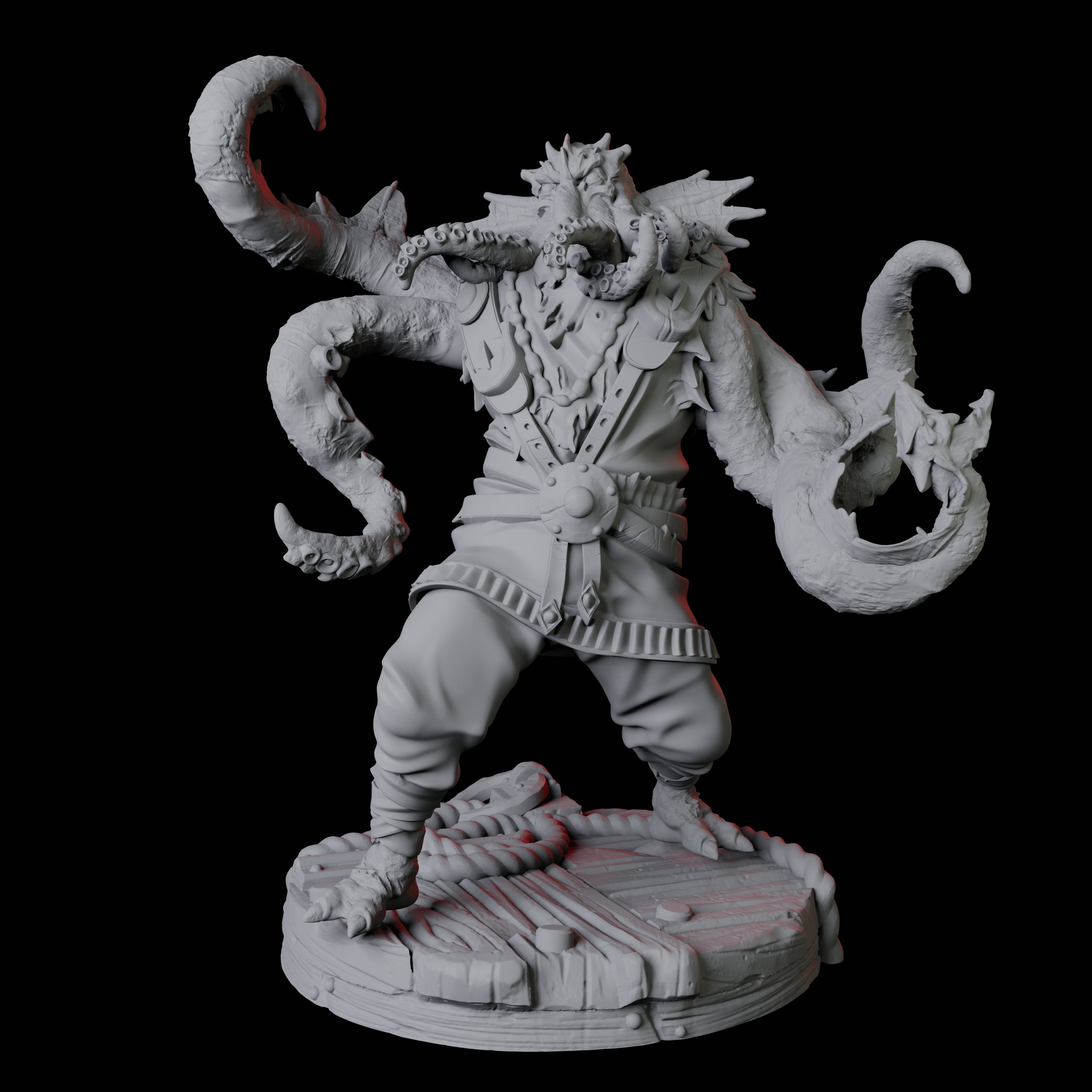 Four Sky Kraken Acolytes Miniature for Dungeons and Dragons, Pathfinder or other TTRPGs
