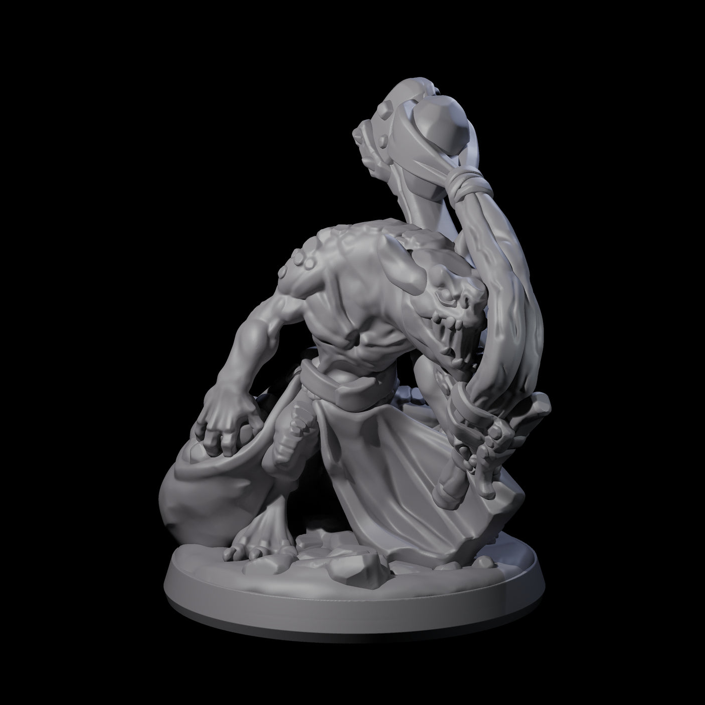 Four Slimy Creeping Kobolds Miniature for Dungeons and Dragons, Pathfinder or other TTRPGs