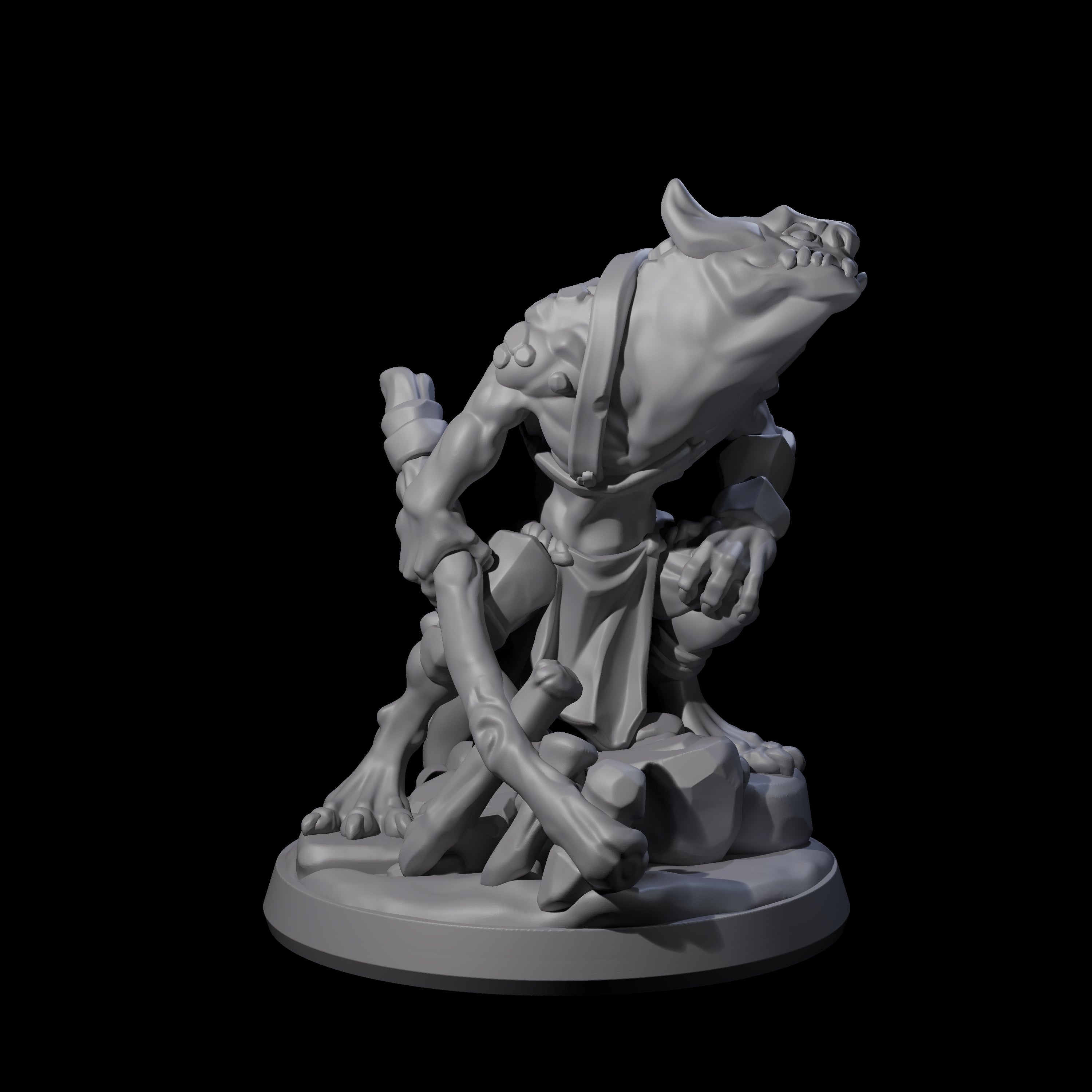 Four Slimy Creeping Kobolds Miniature for Dungeons and Dragons, Pathfinder or other TTRPGs