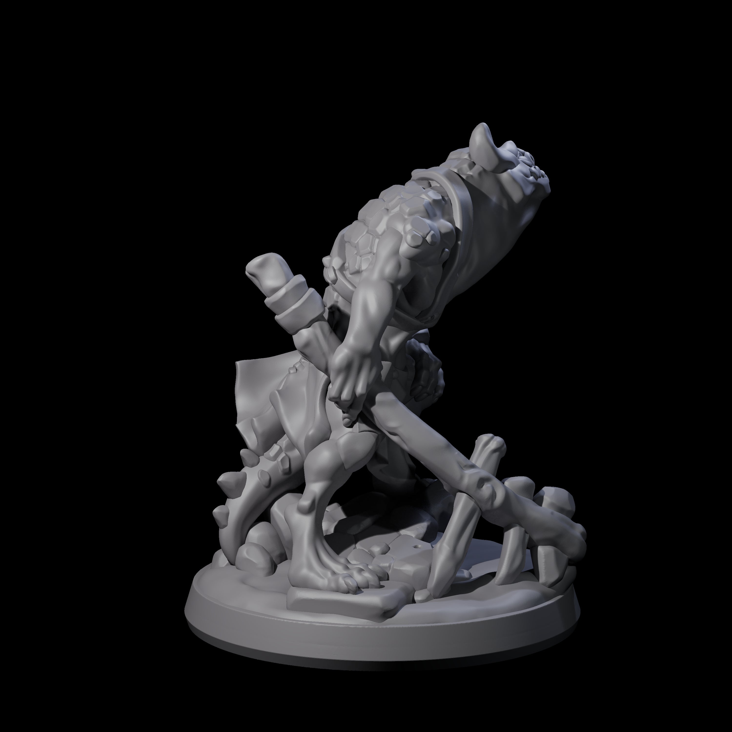 Four Slimy Creeping Kobolds Miniature for Dungeons and Dragons, Pathfinder or other TTRPGs