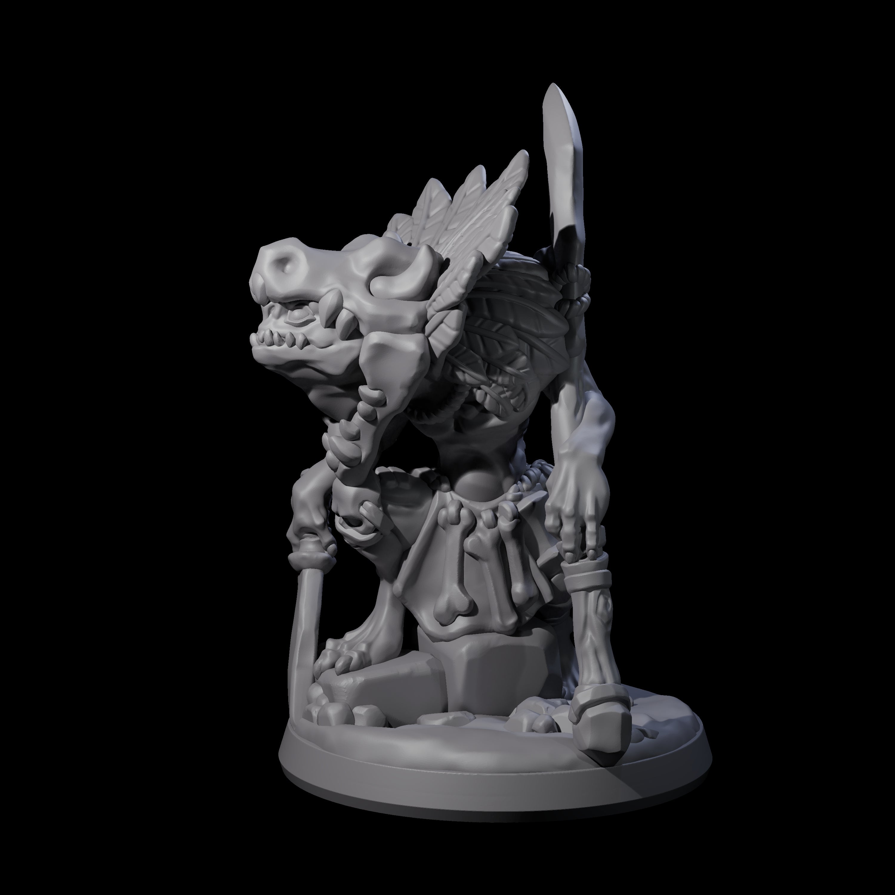 Four Slimy Creeping Kobolds Miniature for Dungeons and Dragons, Pathfinder or other TTRPGs