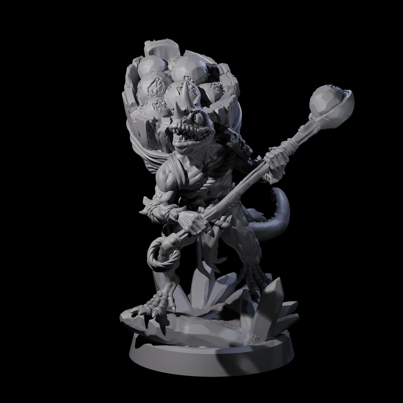 Four Slimy Troglodyte Cultists Miniature for Dungeons and Dragons, Pathfinder or other TTRPGs