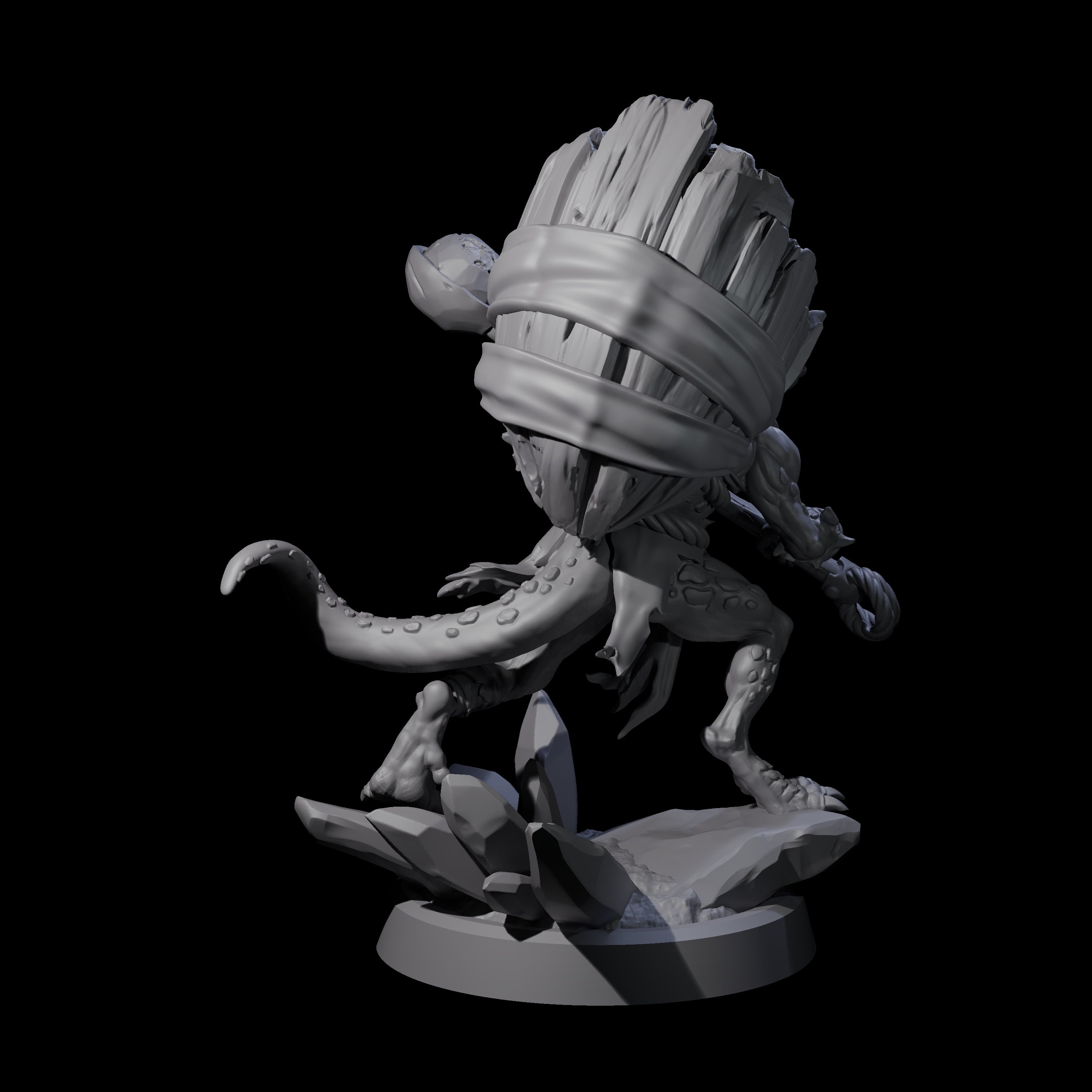 Four Slimy Troglodyte Cultists Miniature for Dungeons and Dragons, Pathfinder or other TTRPGs