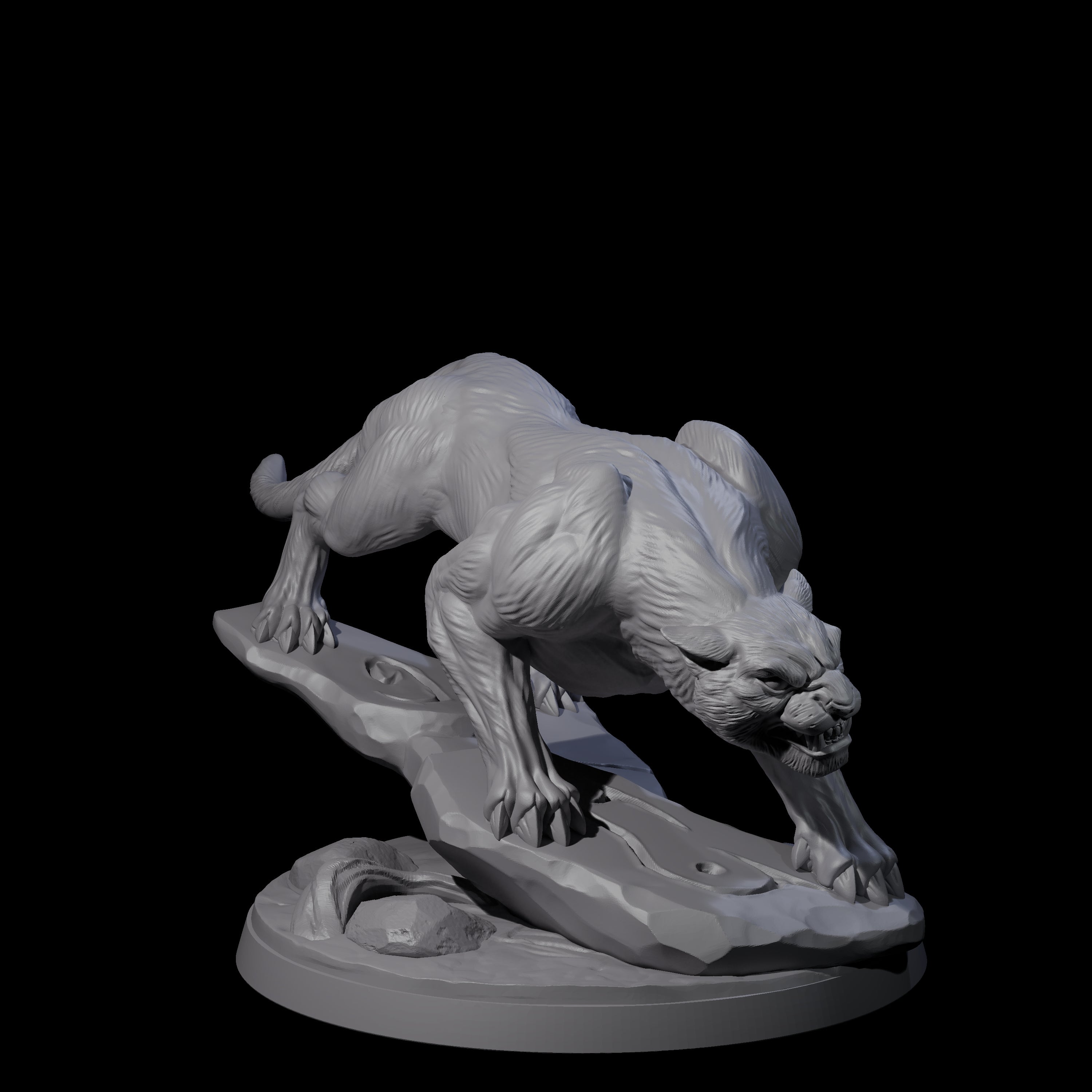 Four Slinking Panthers Miniature for Dungeons and Dragons, Pathfinder or other TTRPGs