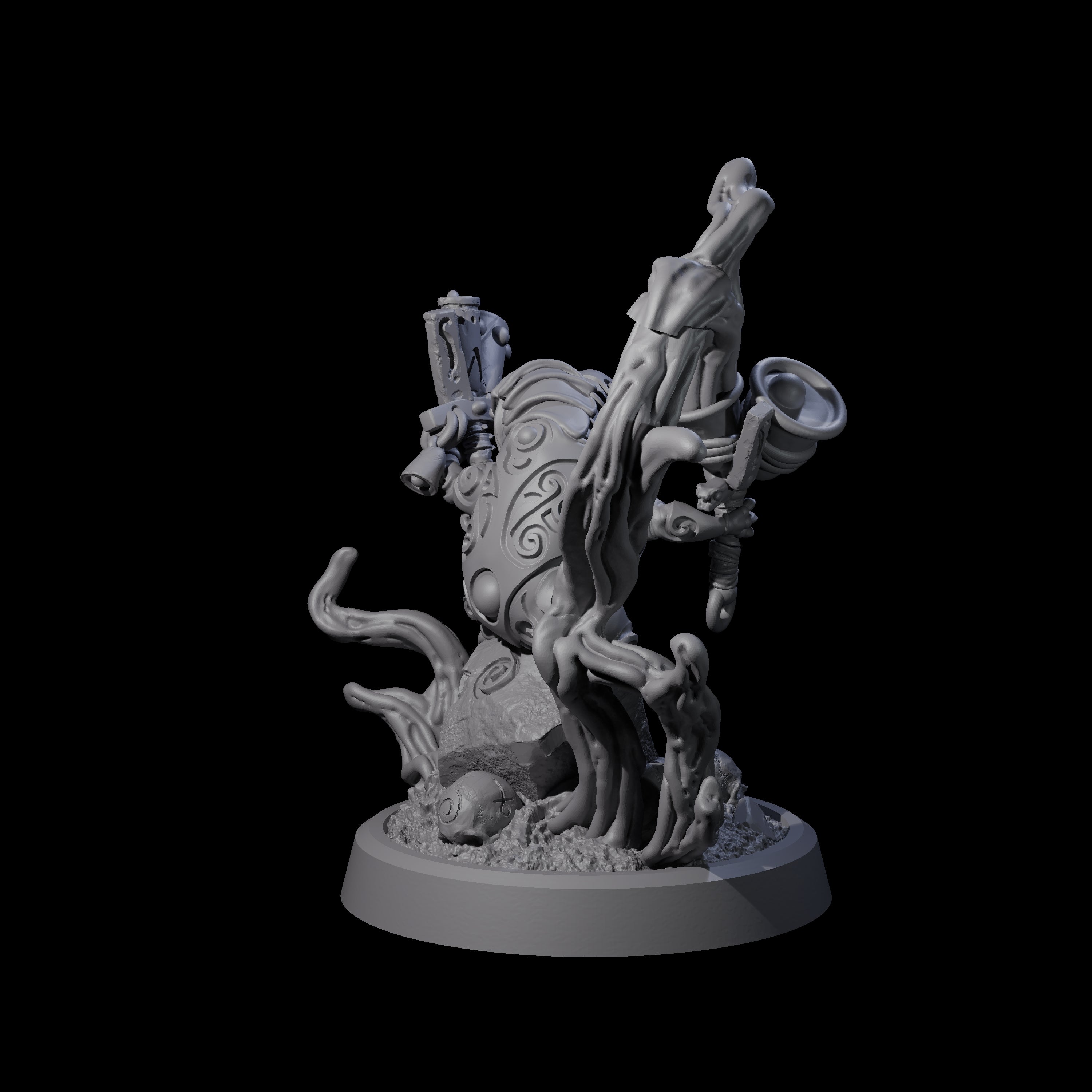 Four Small Owl-like Kenku Shamans Miniature for Dungeons and Dragons, Pathfinder or other TTRPGs