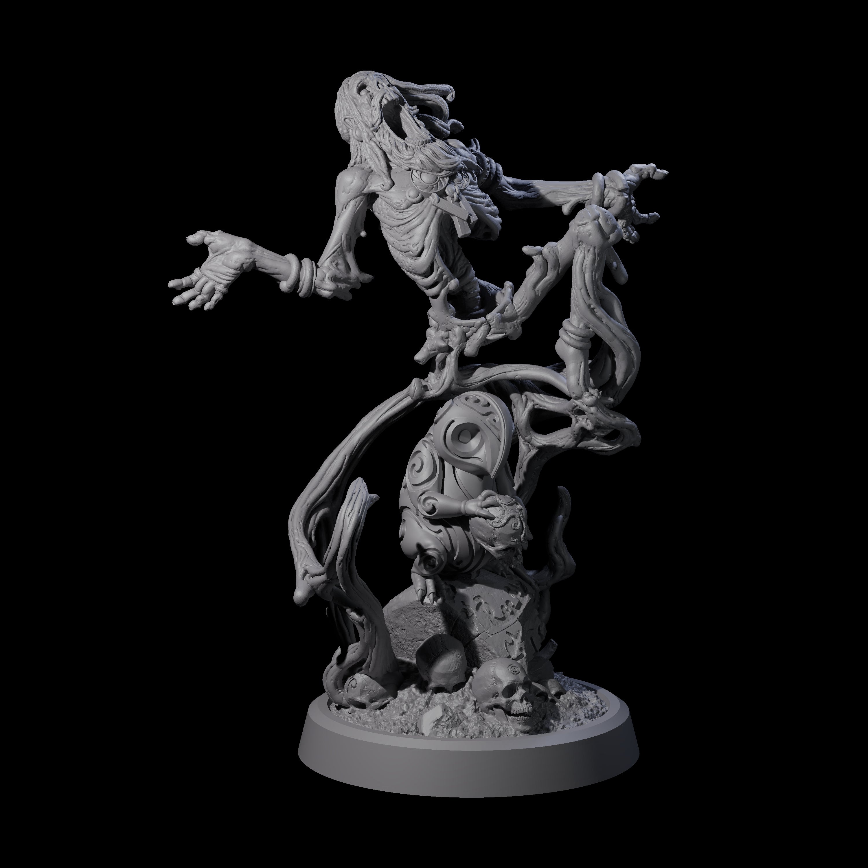 Four Small Owl-like Kenku Shamans