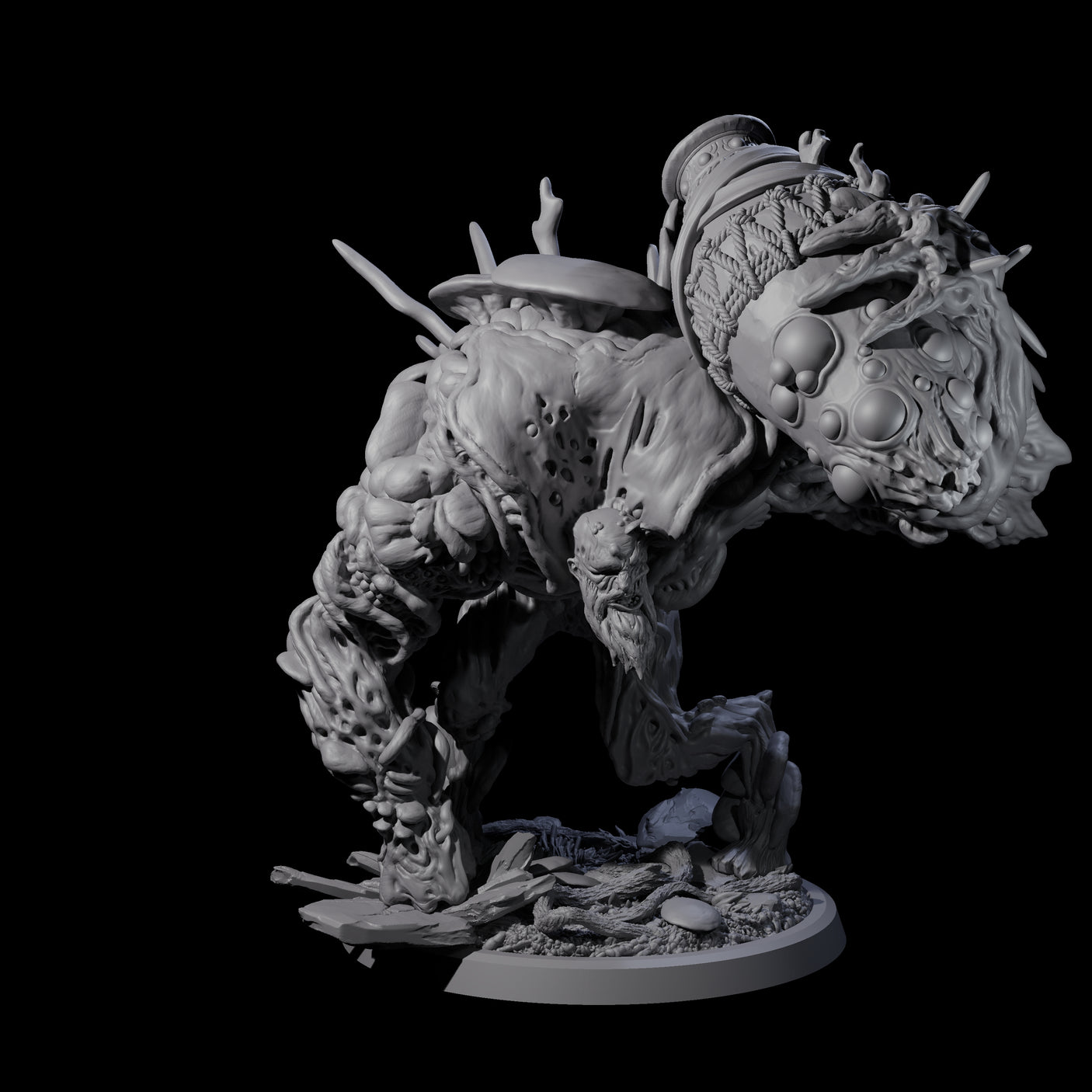 Four Smashing Myconid Brutes Miniature for Dungeons and Dragons, Pathfinder or other TTRPGs
