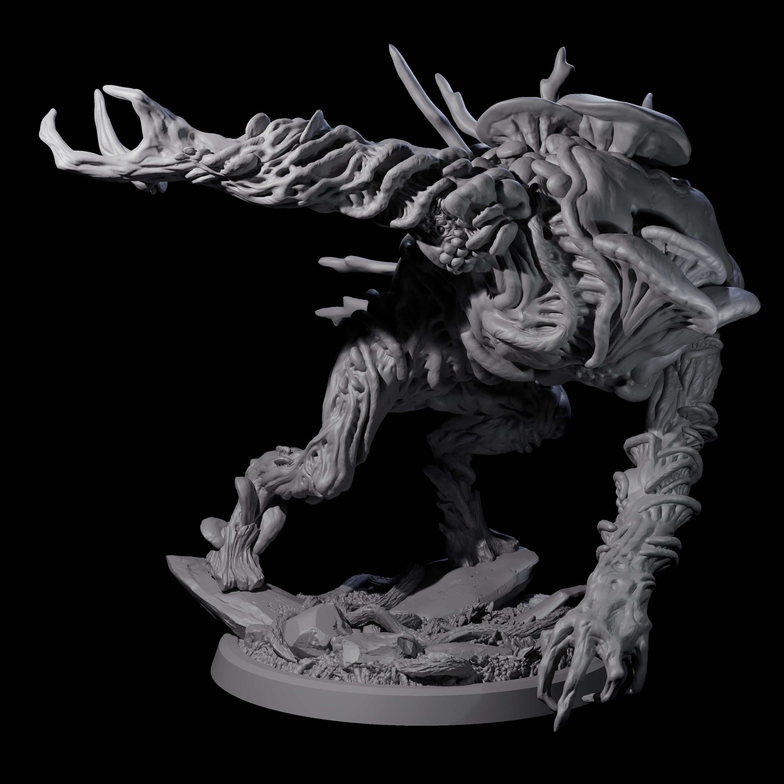 Four Smashing Myconid Brutes Miniature for Dungeons and Dragons, Pathfinder or other TTRPGs