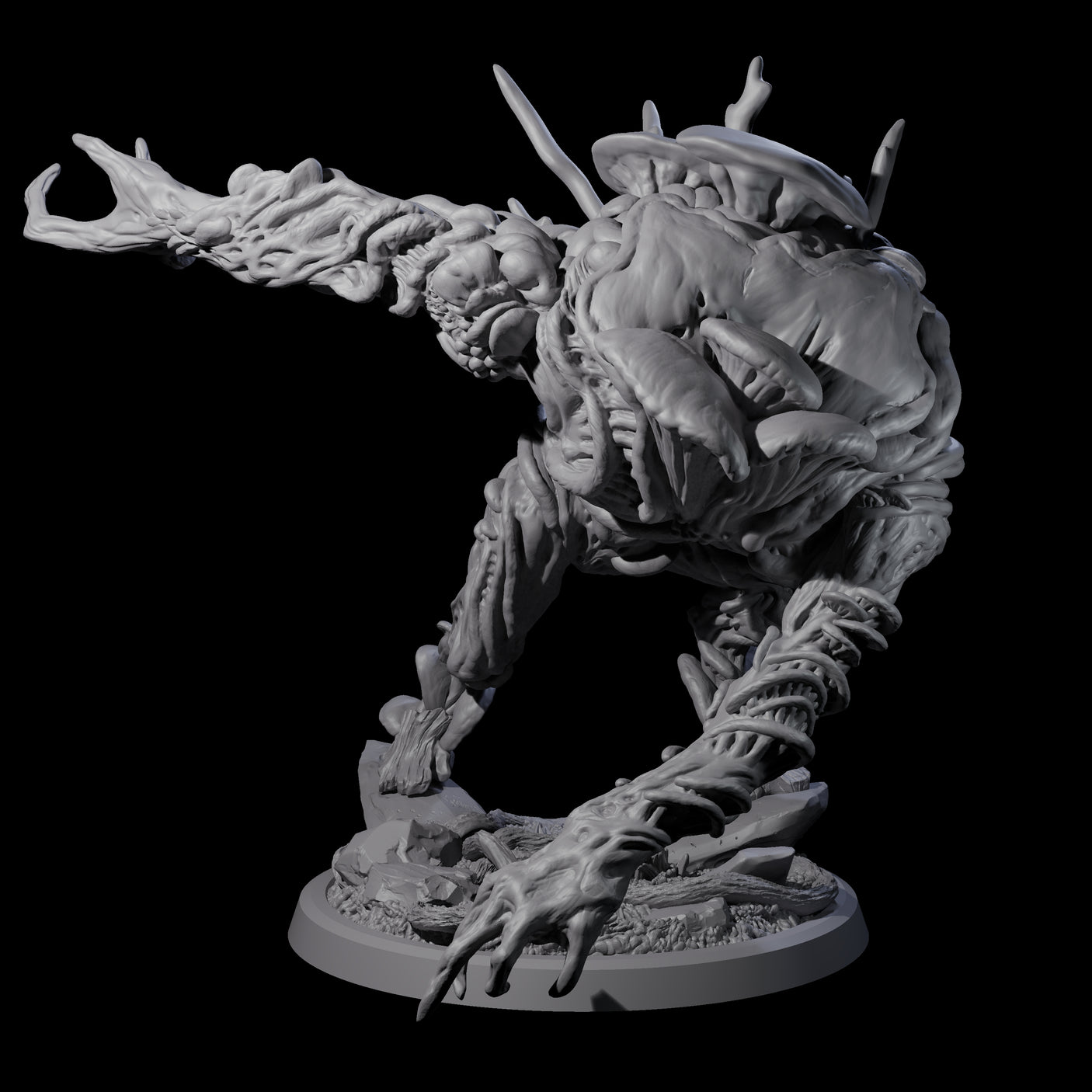 Four Smashing Myconid Brutes Miniature for Dungeons and Dragons, Pathfinder or other TTRPGs