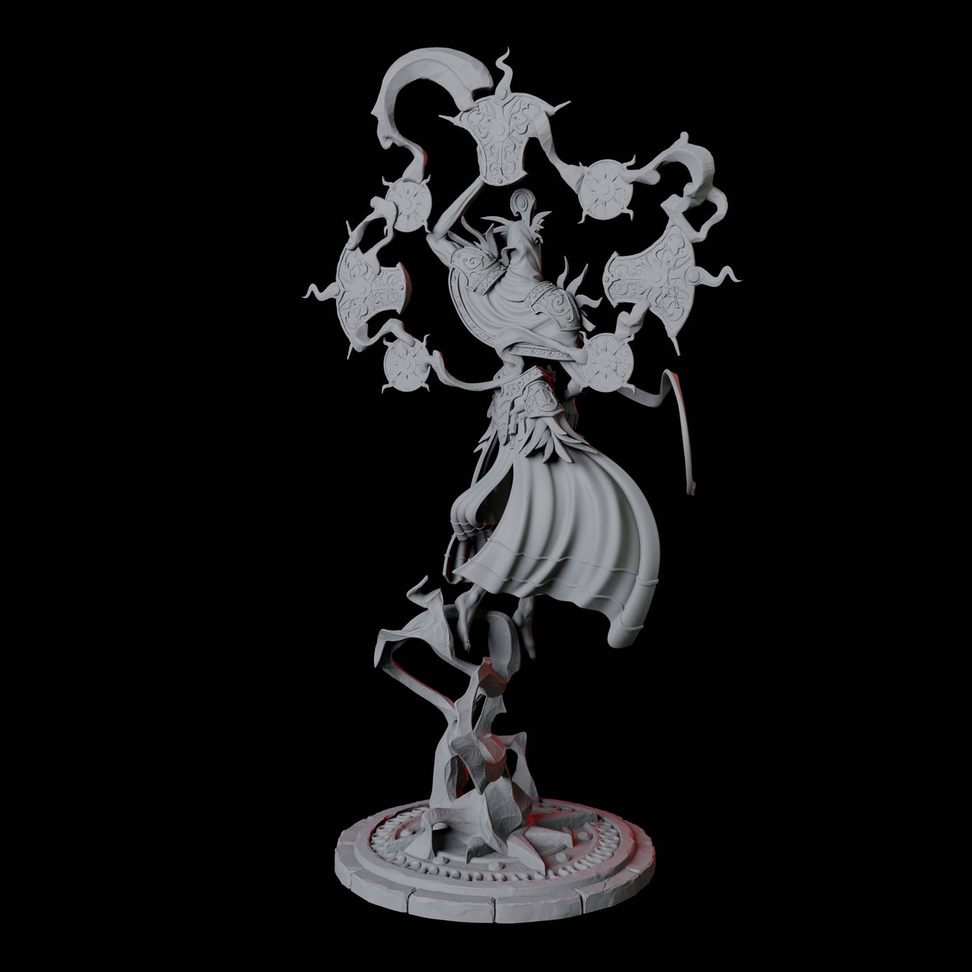 Four Sparking Celestial Mages Miniature for Dungeons and Dragons, Pathfinder or other TTRPGs