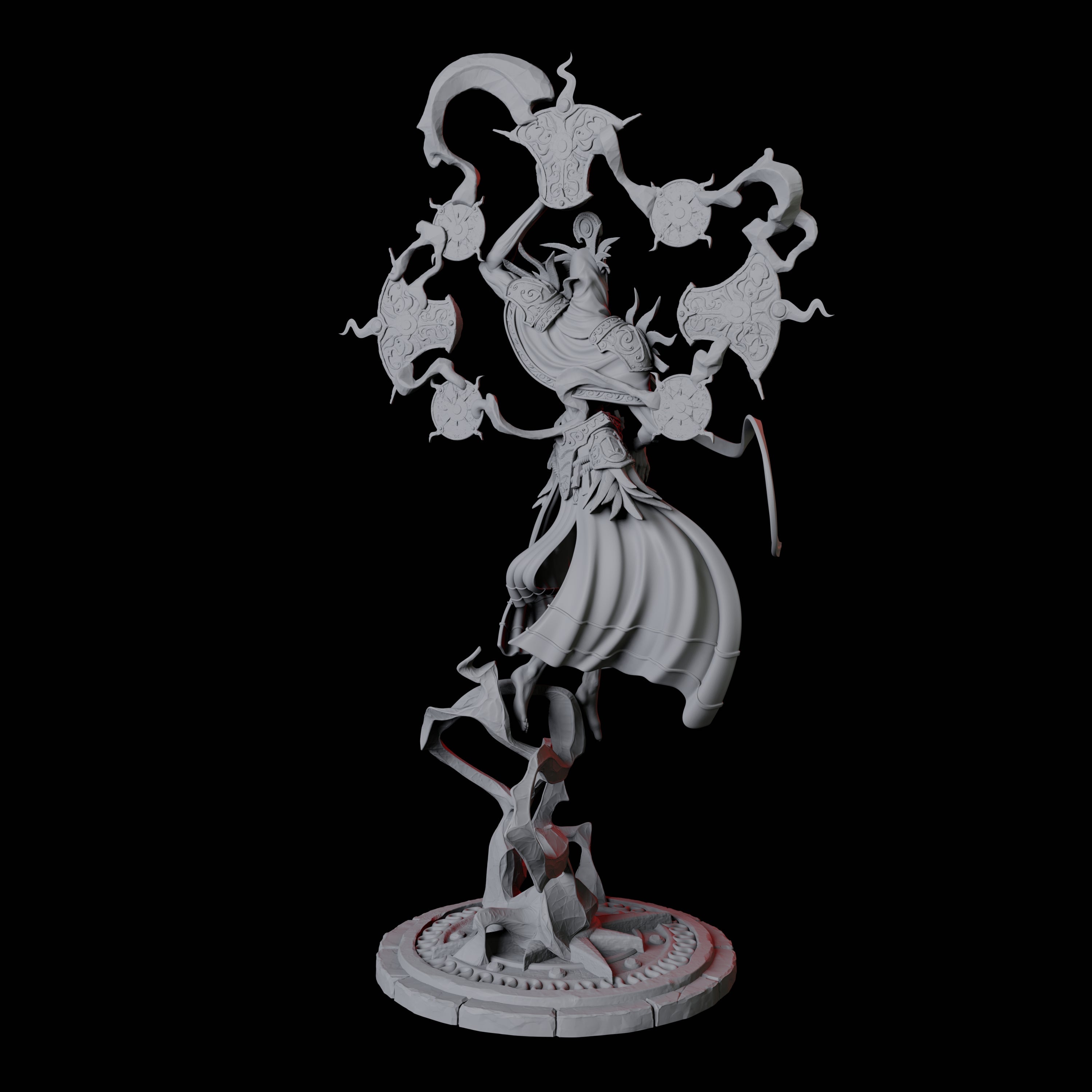 Four Sparking Celestial Mages Miniature for Dungeons and Dragons, Pathfinder or other TTRPGs