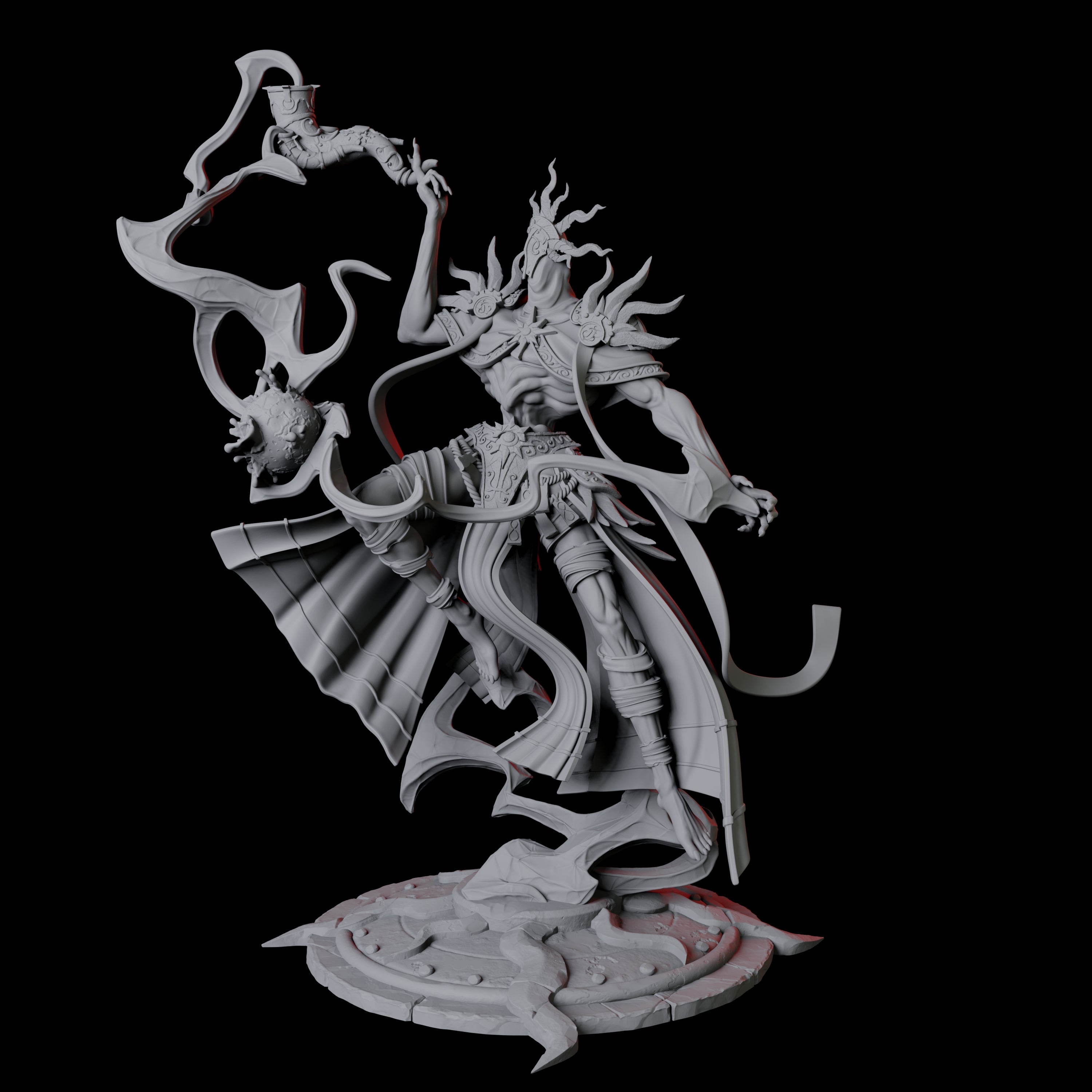 Four Sparking Celestial Mages Miniature for Dungeons and Dragons, Pathfinder or other TTRPGs