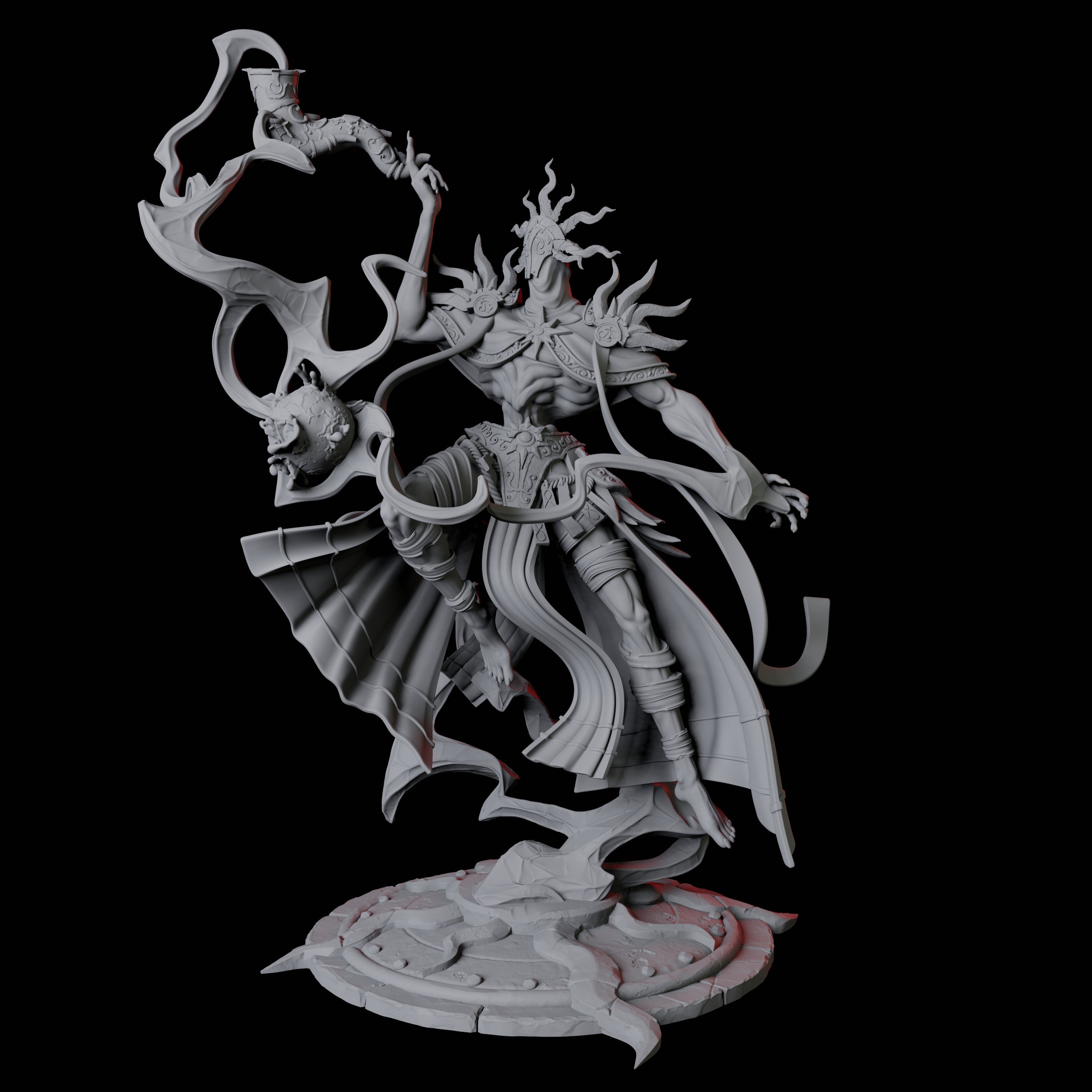 Four Sparking Celestial Mages Miniature for Dungeons and Dragons, Pathfinder or other TTRPGs