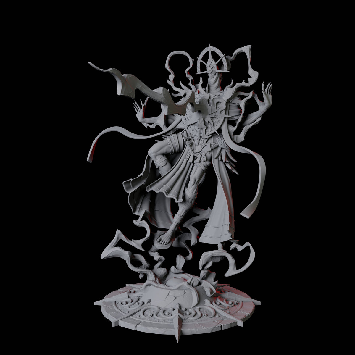 Four Sparking Celestial Mages Miniature for Dungeons and Dragons, Pathfinder or other TTRPGs