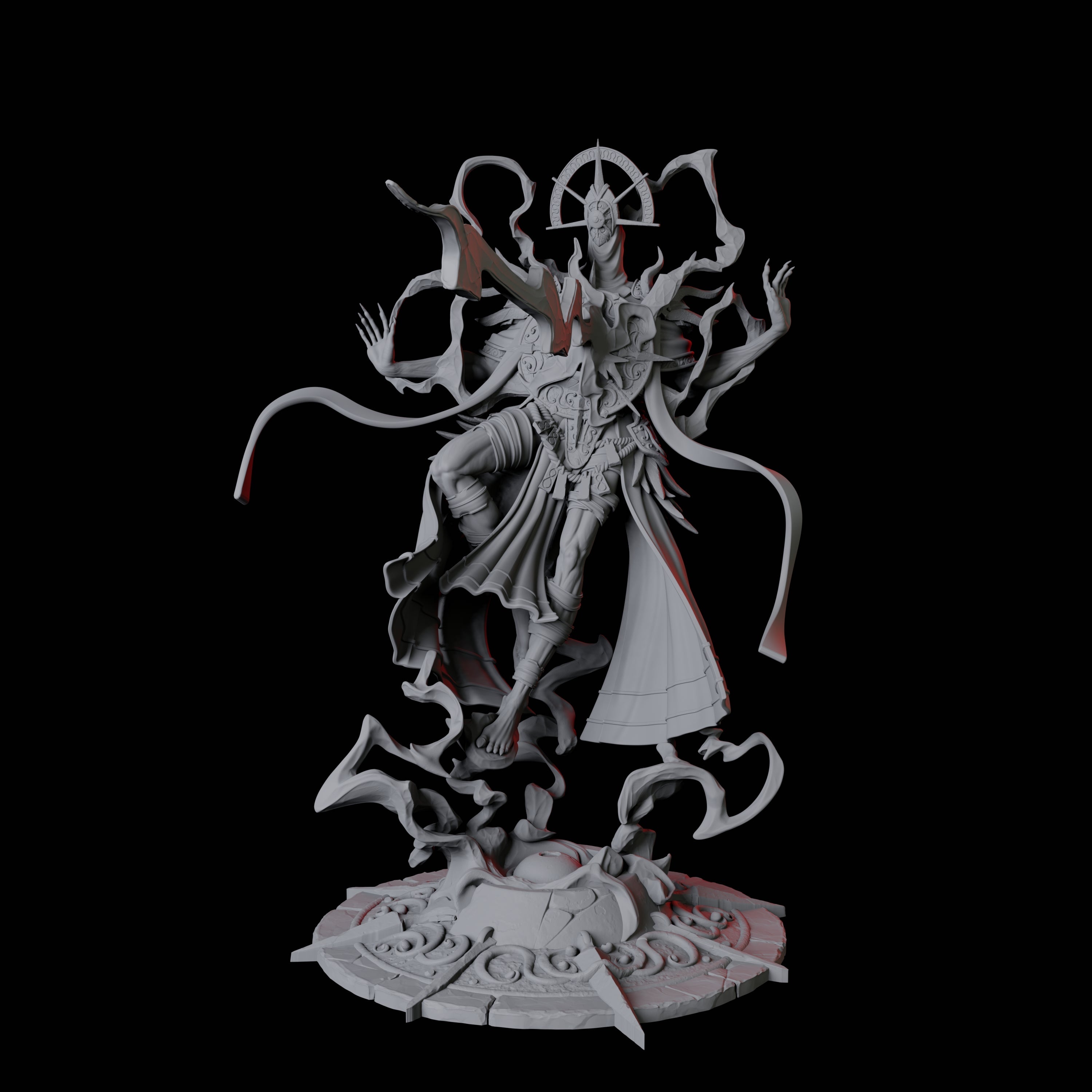 Four Sparking Celestial Mages Miniature for Dungeons and Dragons, Pathfinder or other TTRPGs