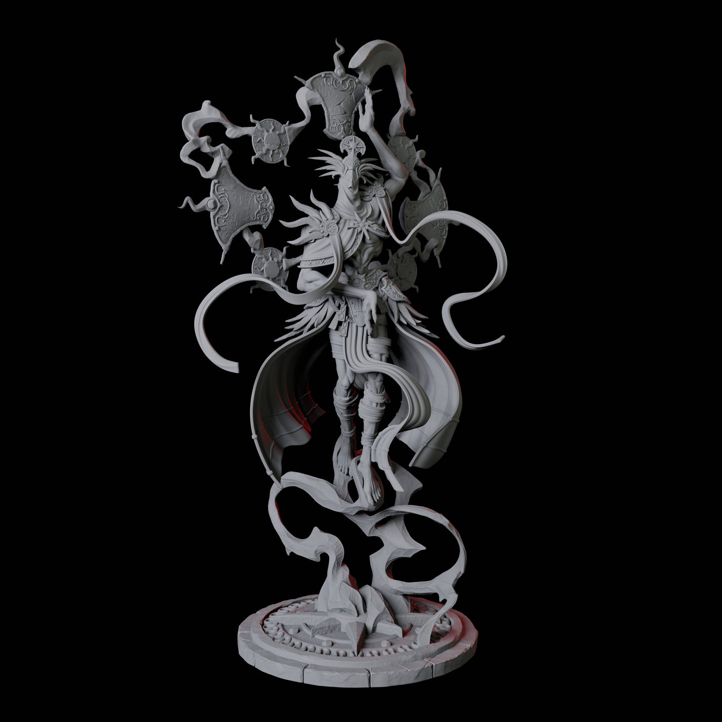 Four Sparking Celestial Mages Miniature for Dungeons and Dragons, Pathfinder or other TTRPGs