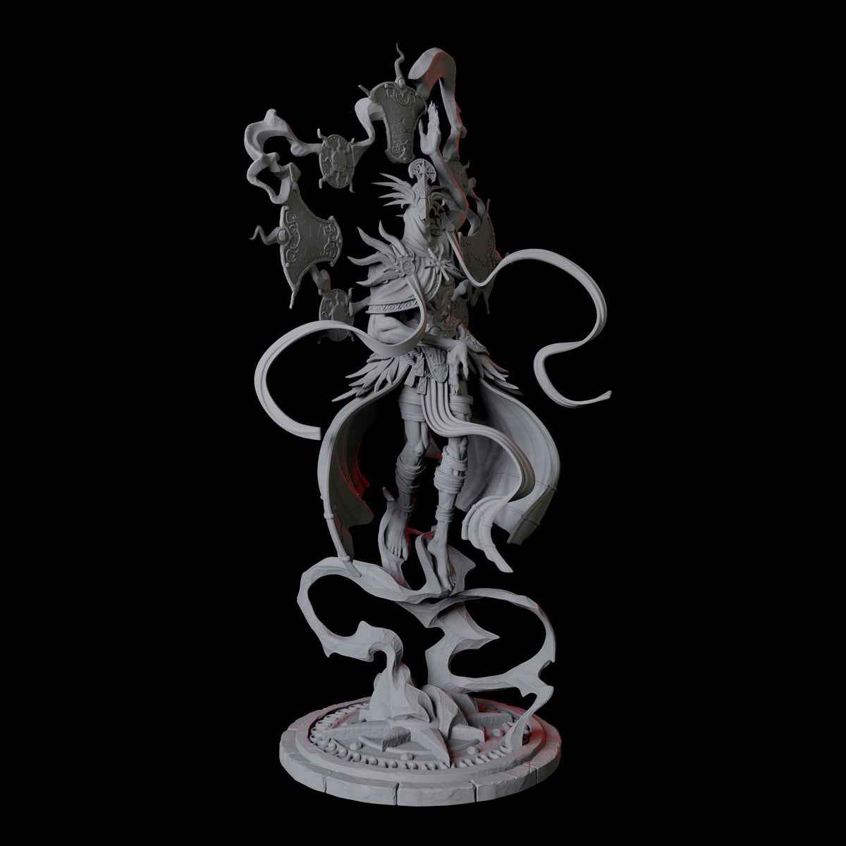 Four Sparking Celestial Mages Miniature for Dungeons and Dragons, Pathfinder or other TTRPGs